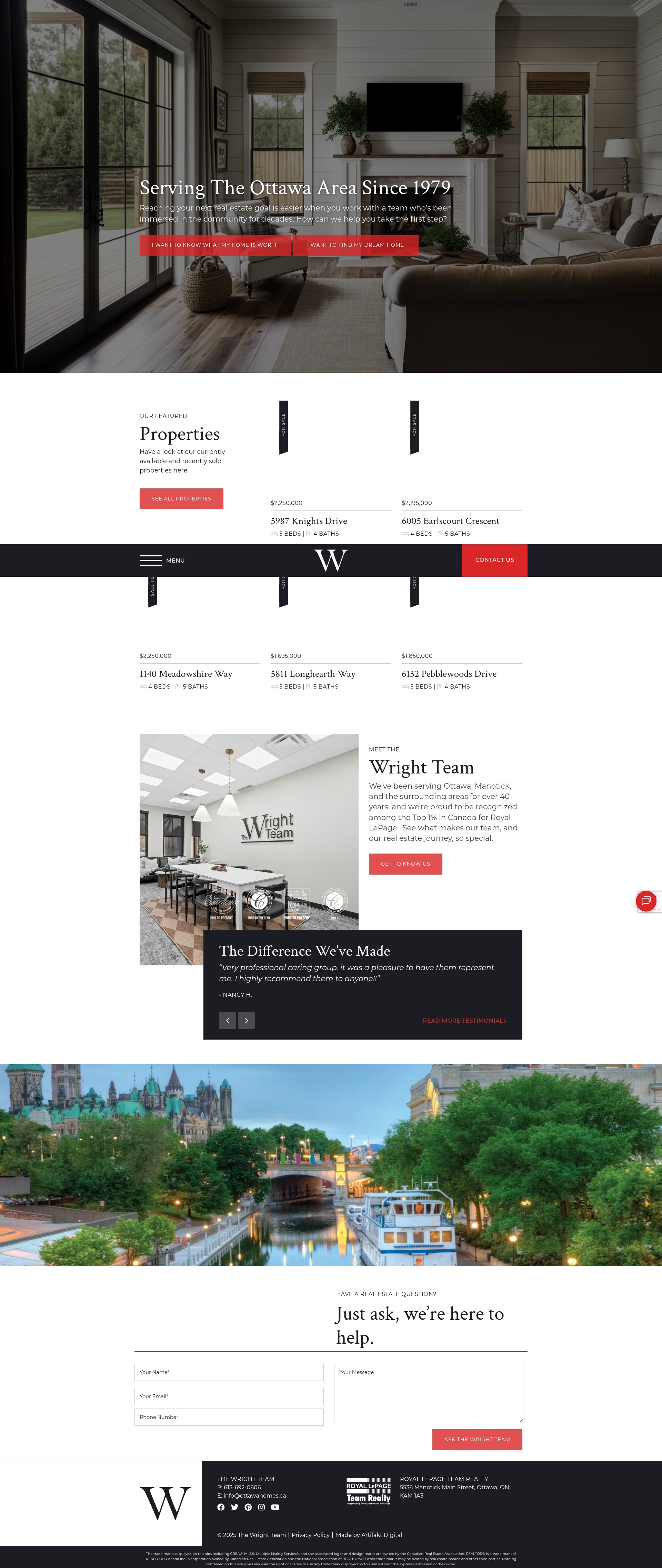 Screenshot of ottawahomes.ca