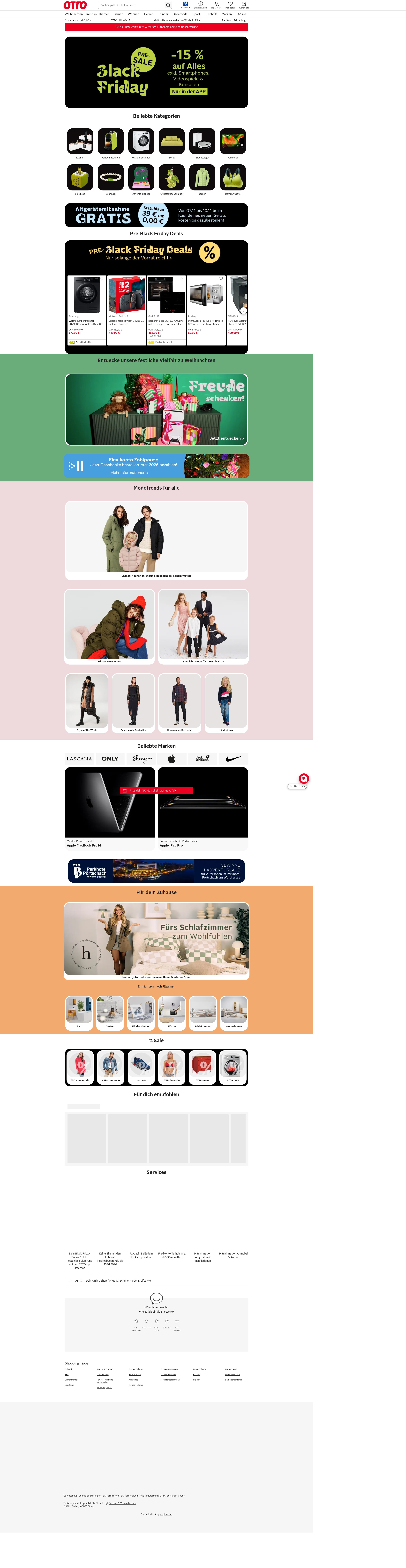 Screenshot of ottoversand.at