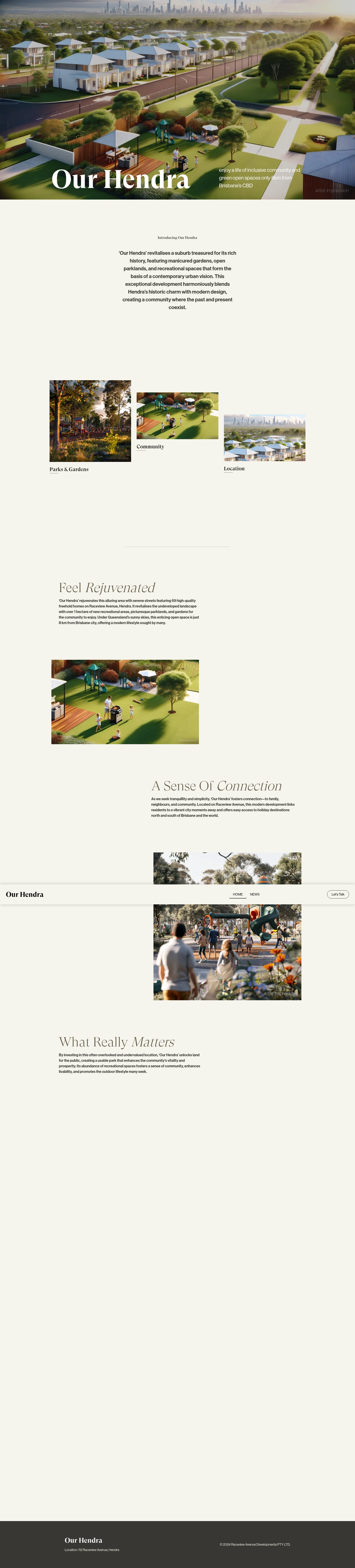 Screenshot of ourhendra.com.au