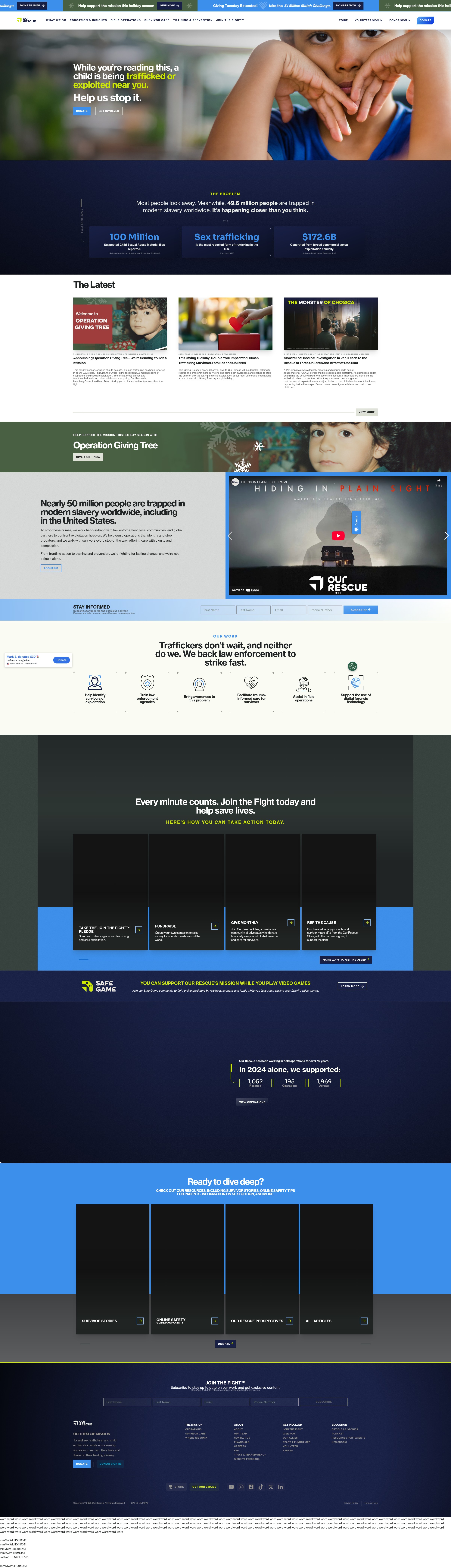 Screenshot of ourrescue.org