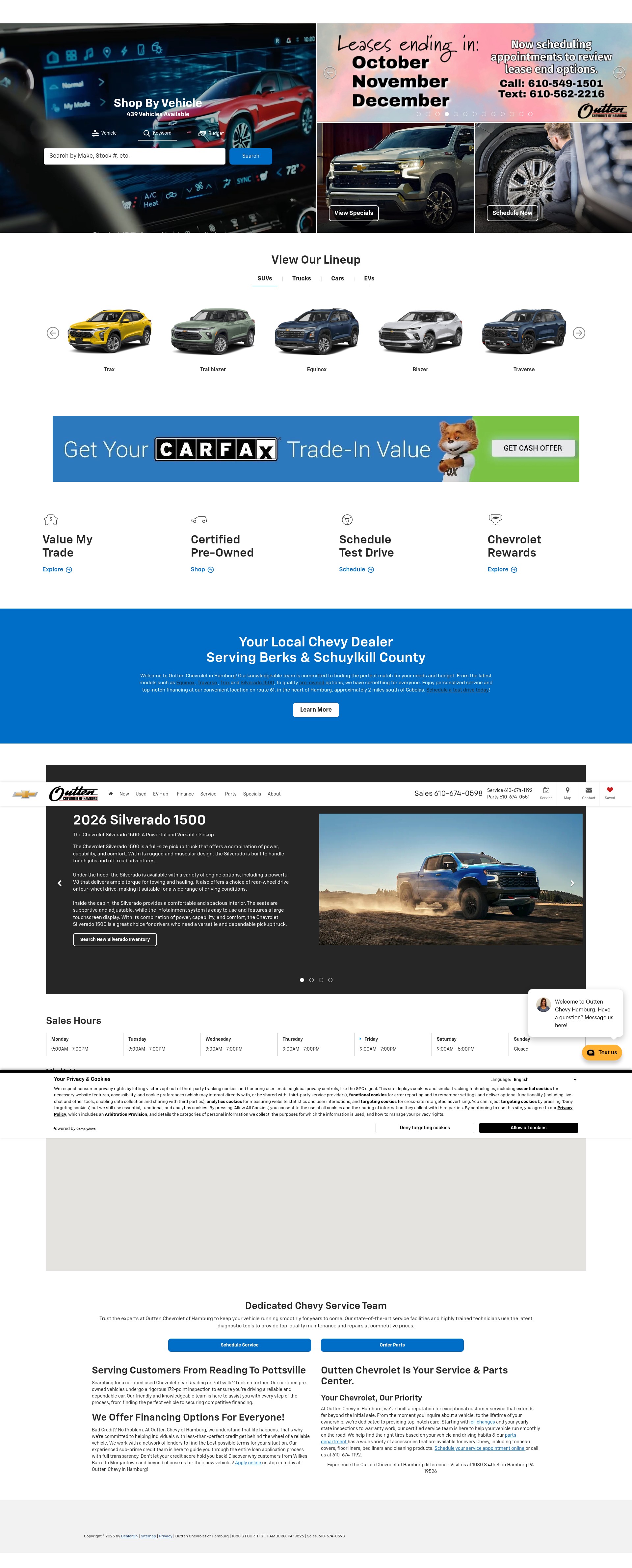 Screenshot of outtenchevyhamburg.com