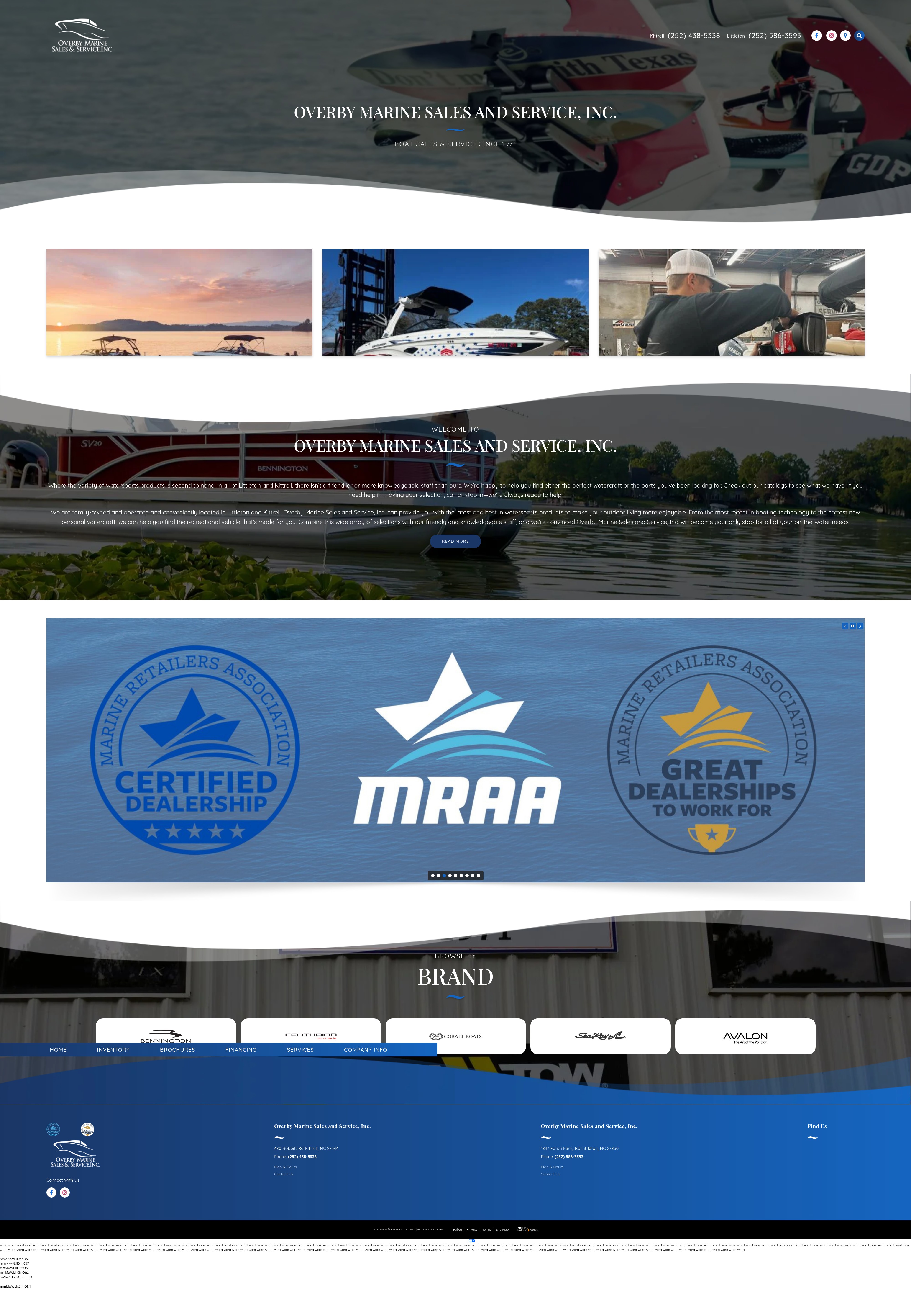 Screenshot of overbymarine.com