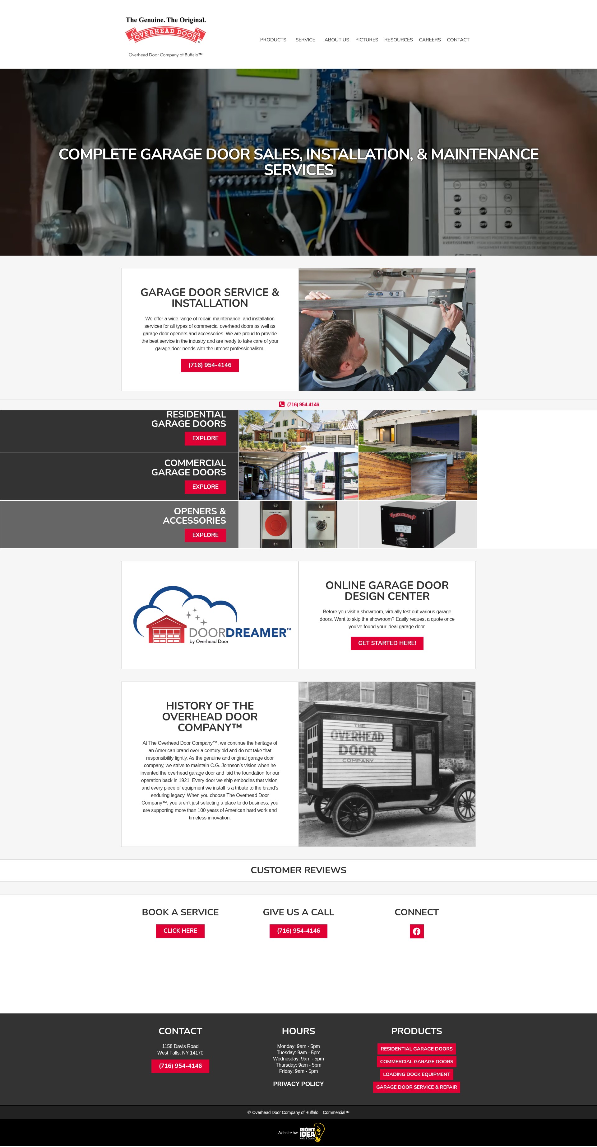 Screenshot of overheaddoor-buffalo.com