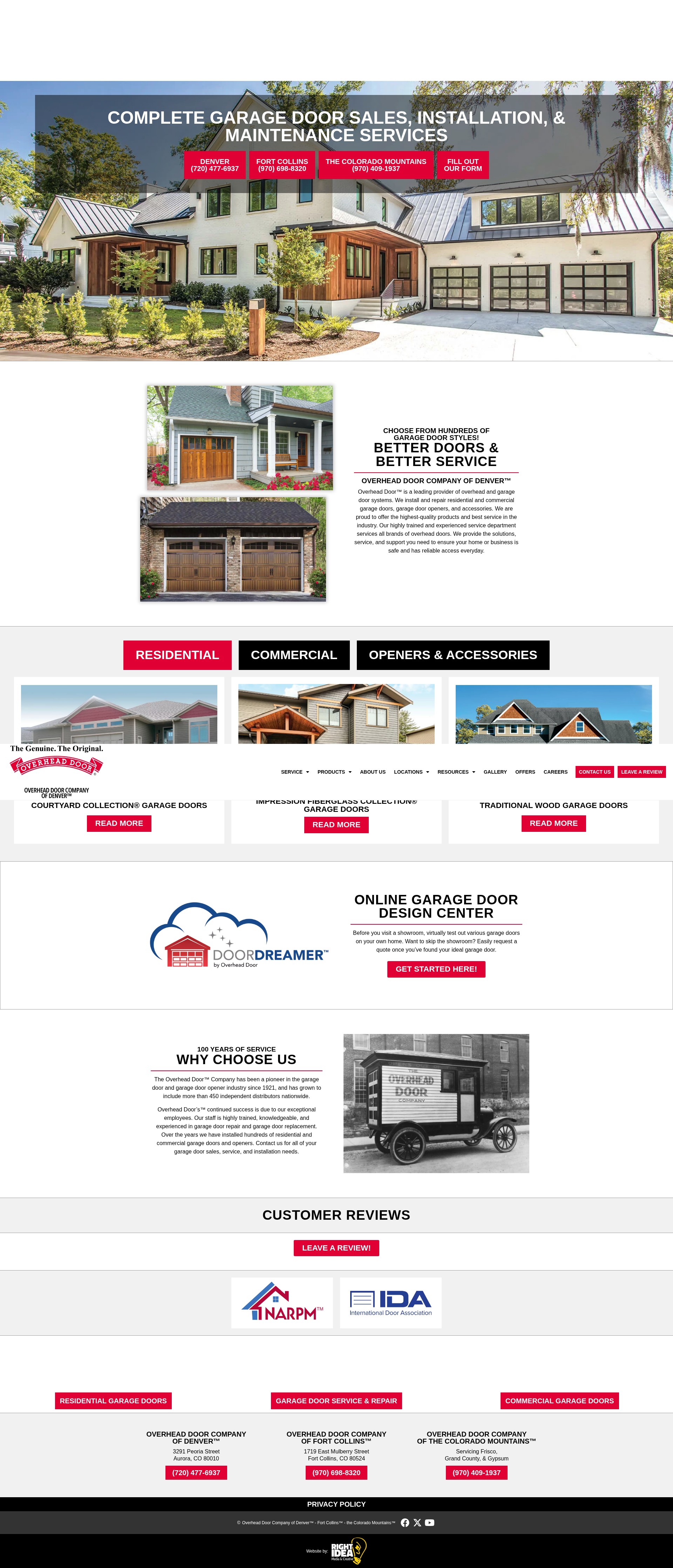 Screenshot of overheaddoordenver.com