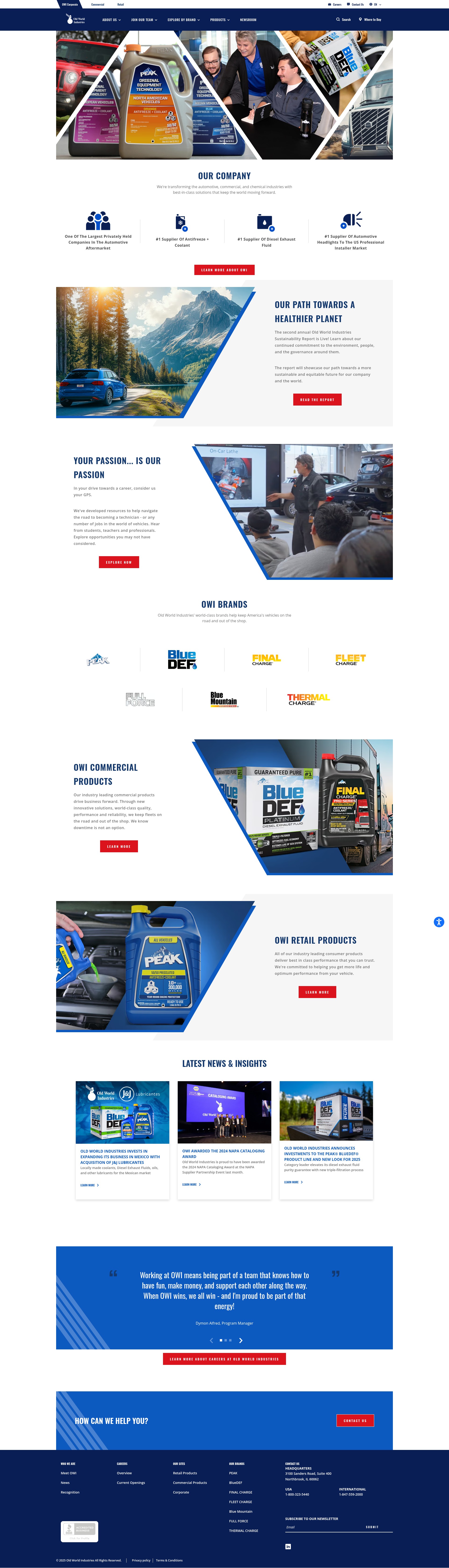 Screenshot of owi.com