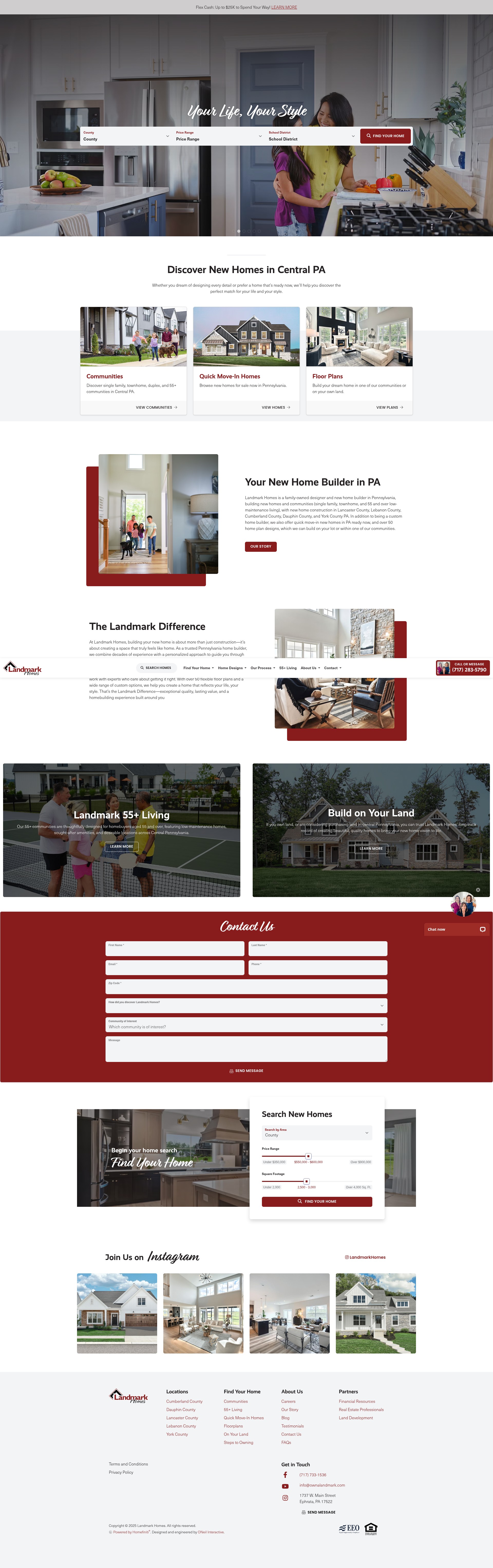 Screenshot of ownalandmark.com