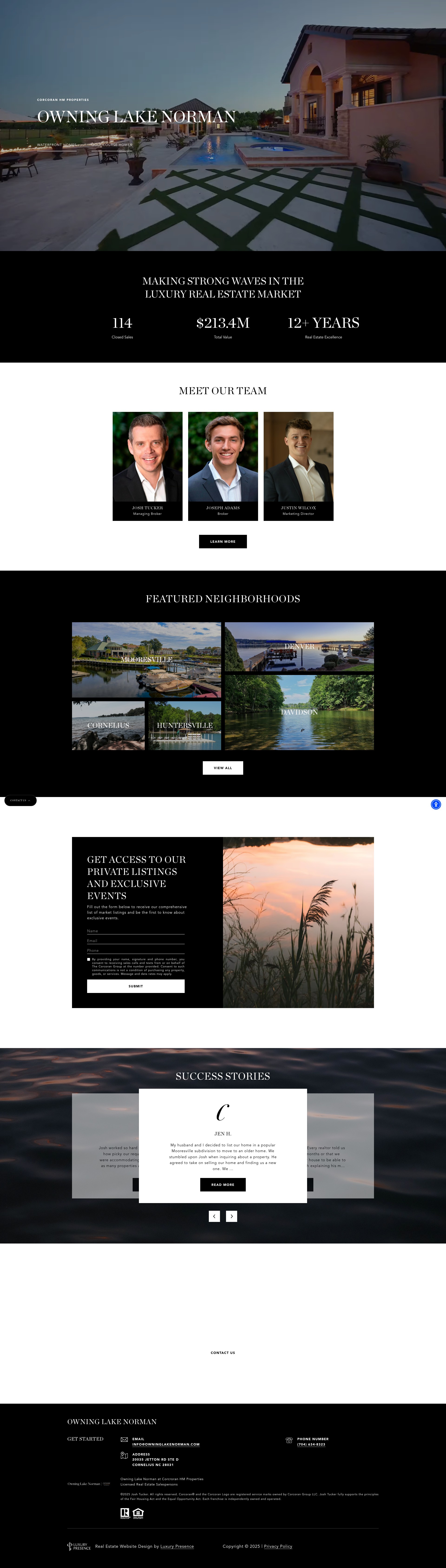 Screenshot of owninglakenorman.com