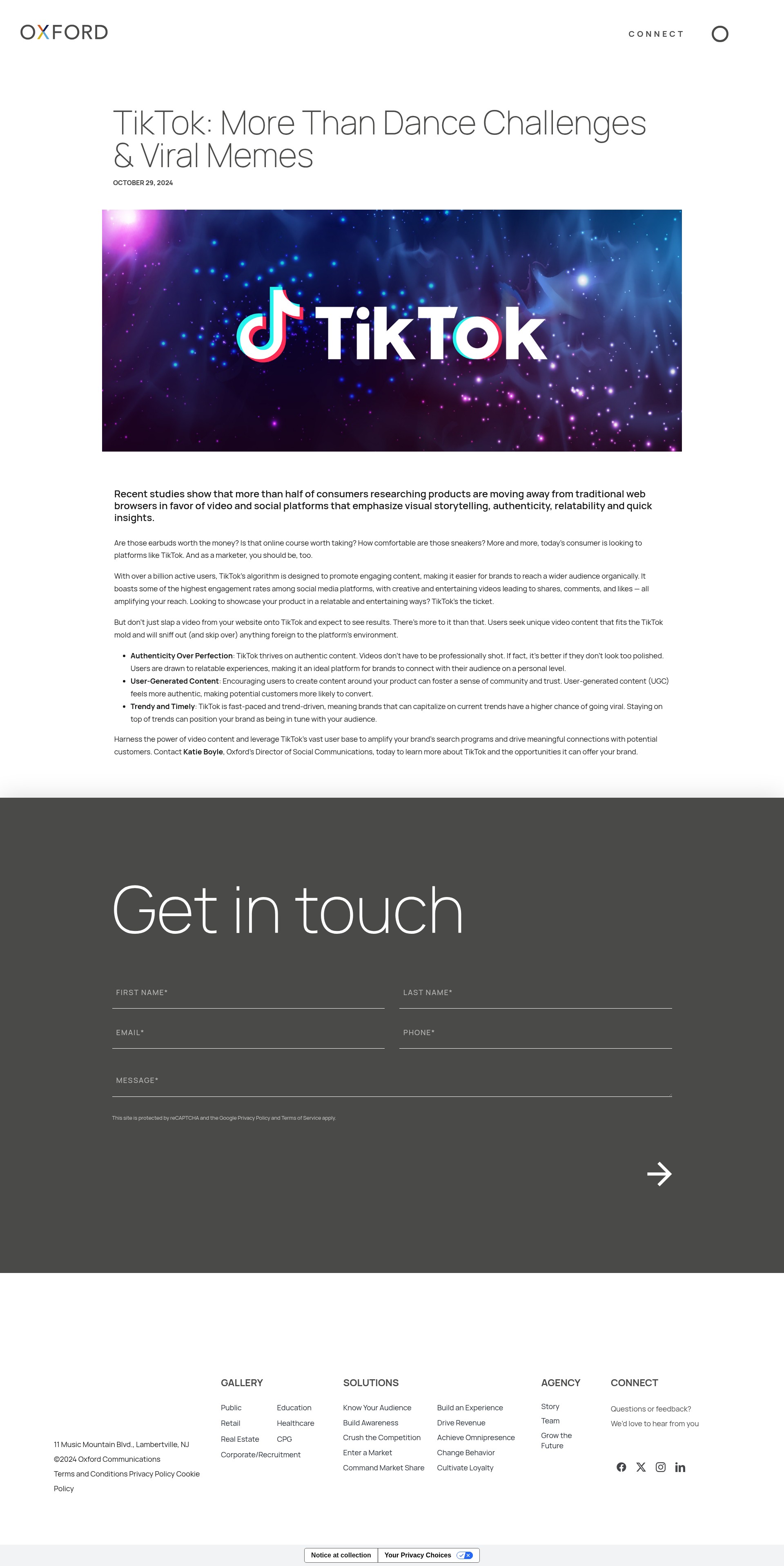 Screenshot of oxfordcommunications.com