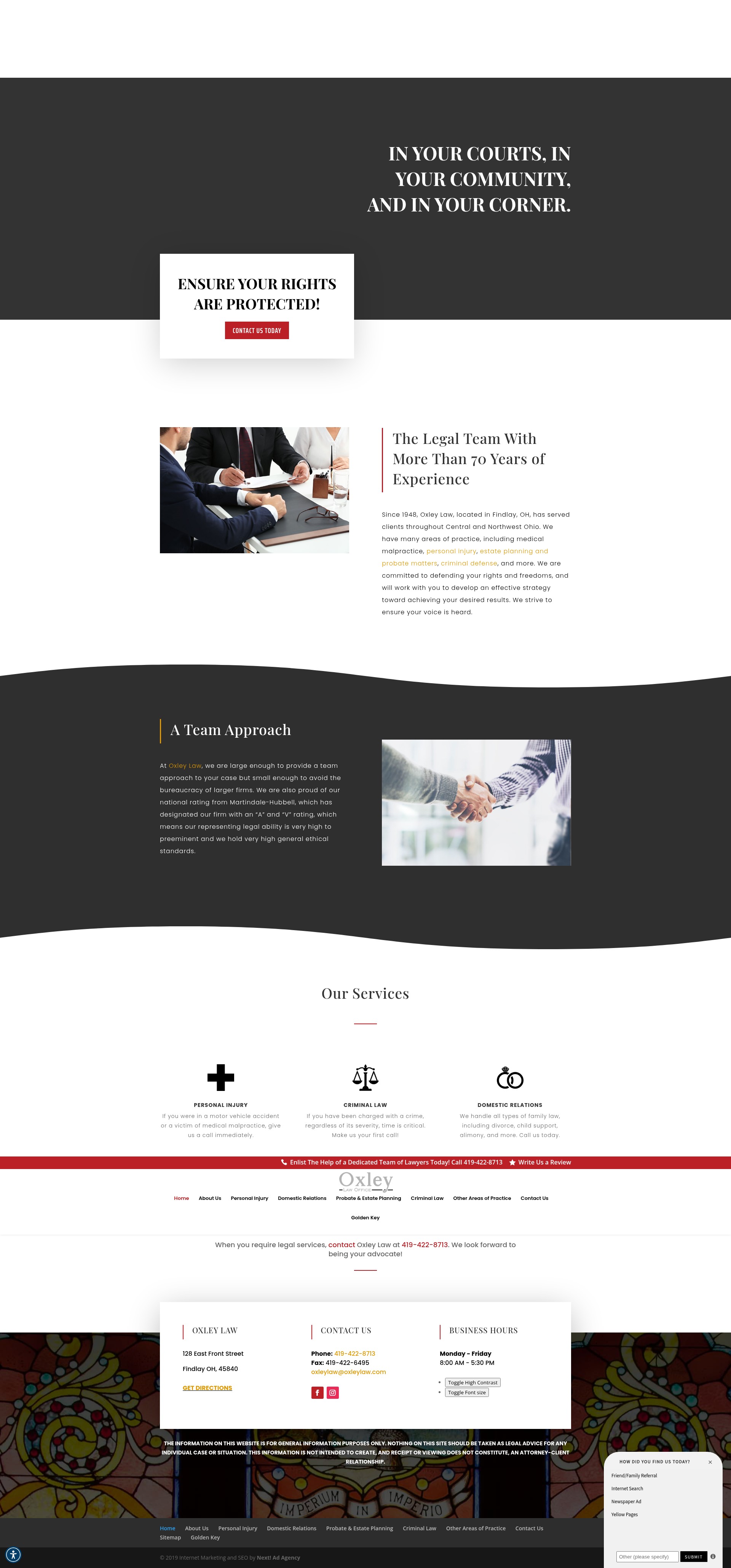 Screenshot of oxleylaw.com