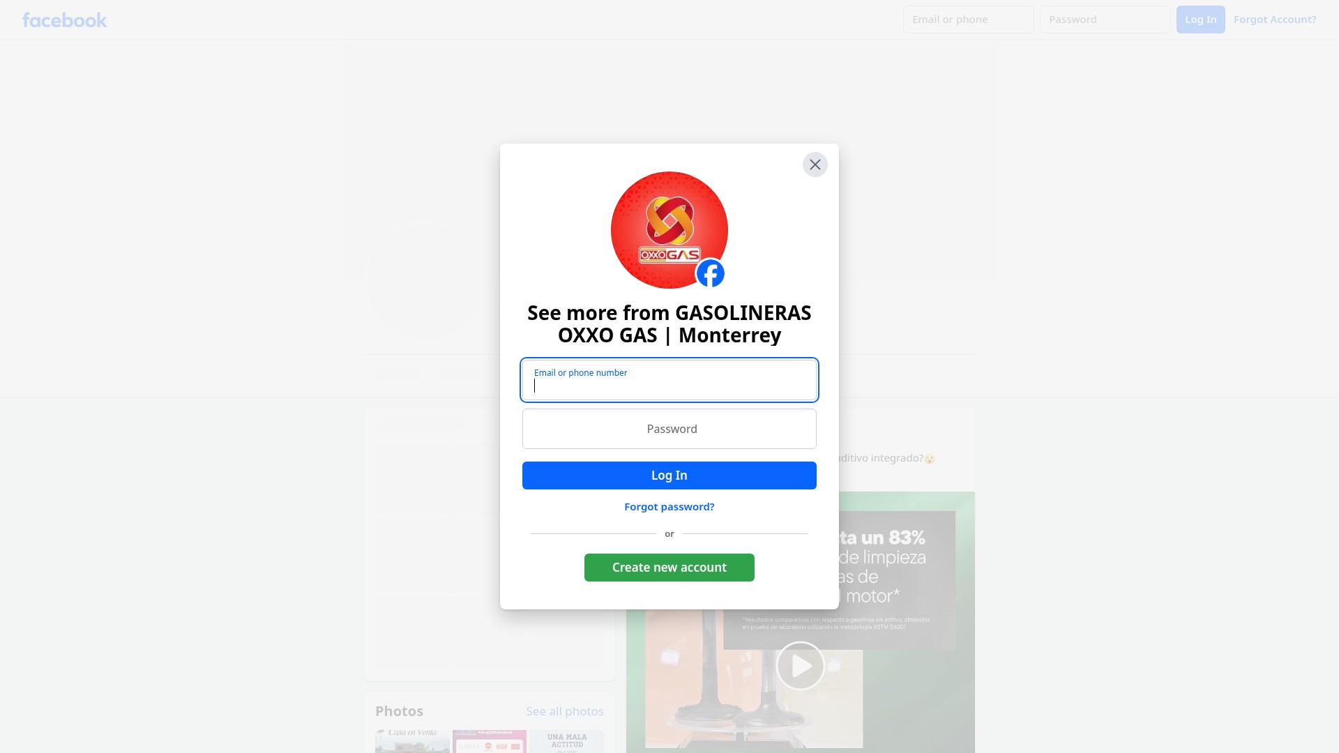 Screenshot of oxxogas.com