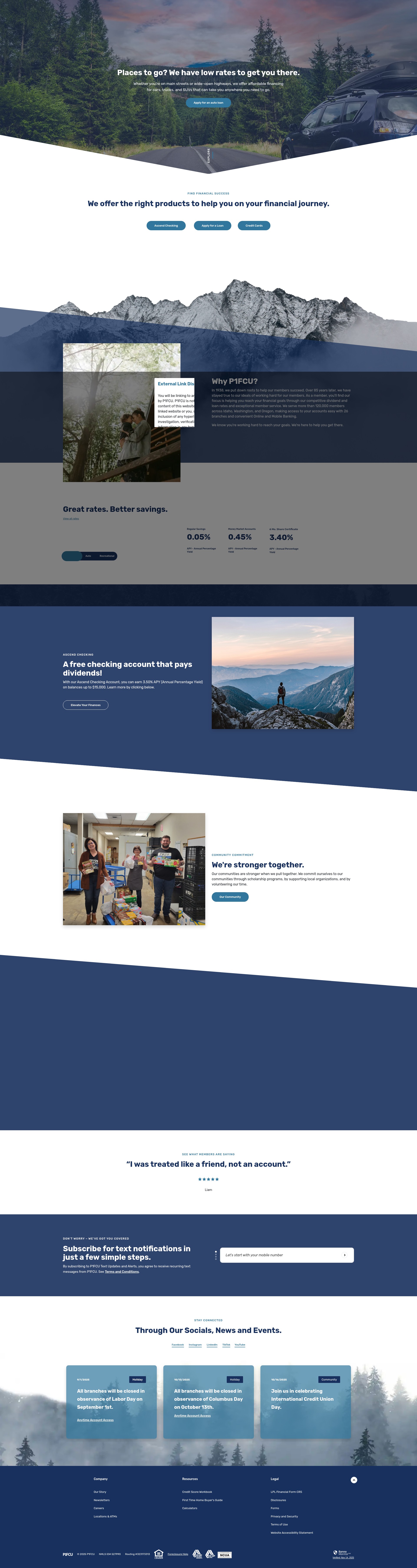 Screenshot of p1fcu.org