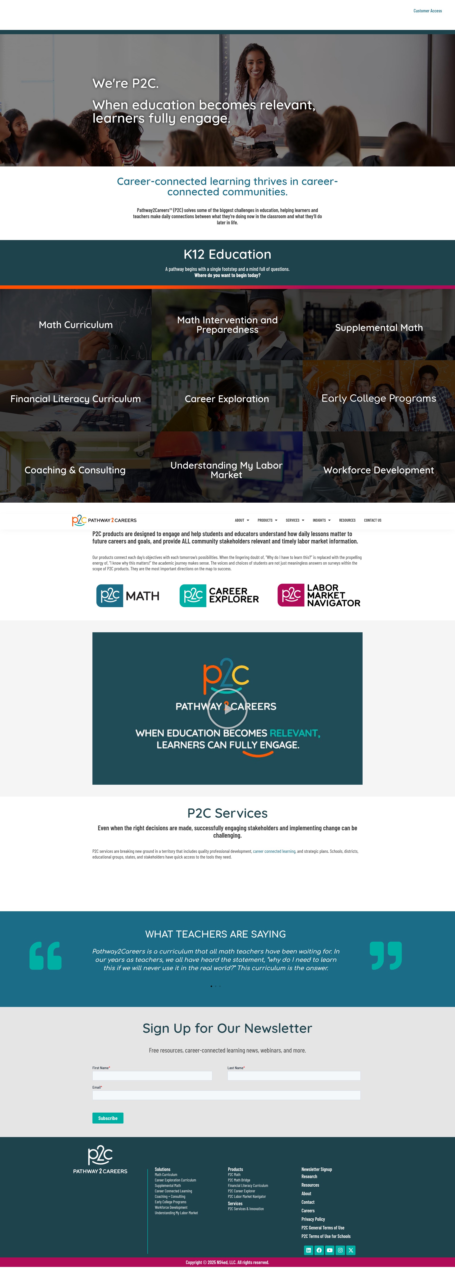 Screenshot of p2c.org