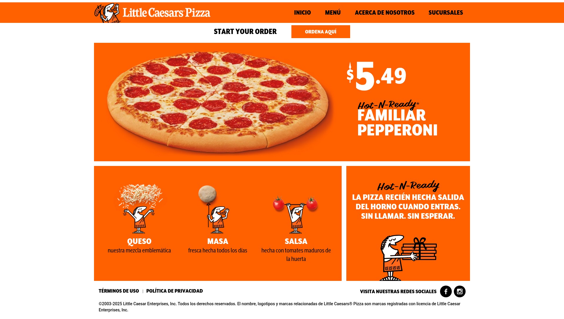 Screenshot of pa.littlecaesars.com