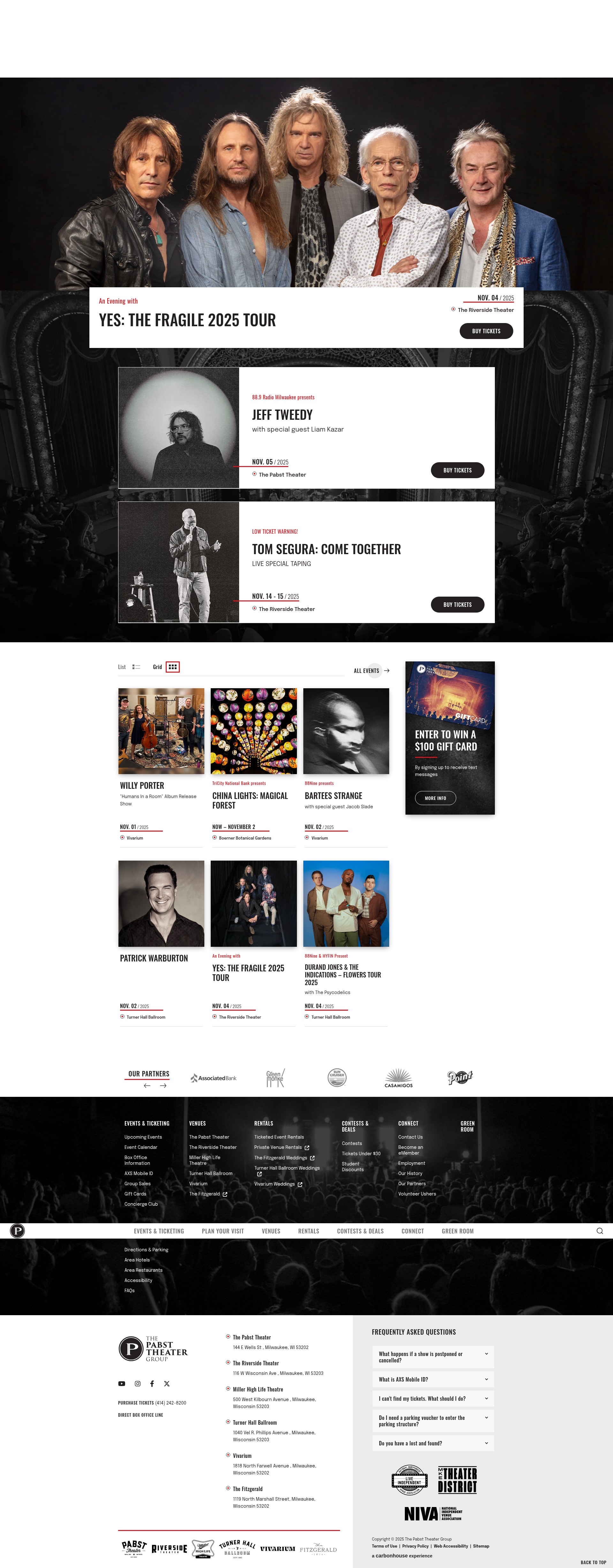Screenshot of pabsttheatergroup.com