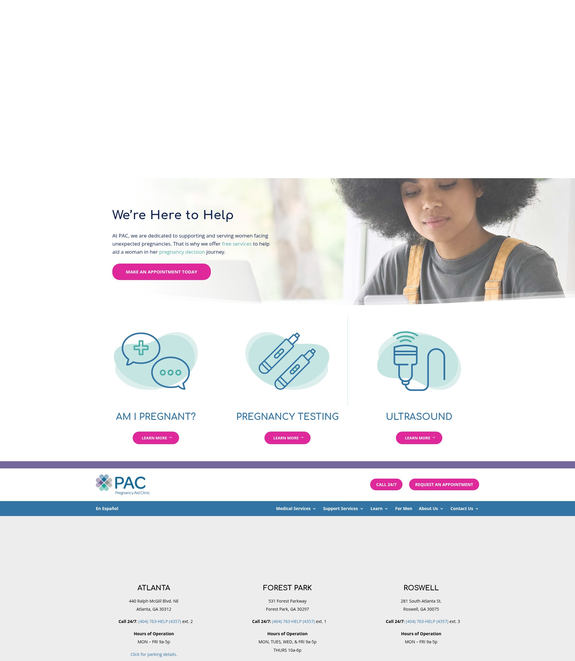 Screenshot of pac-woman.com