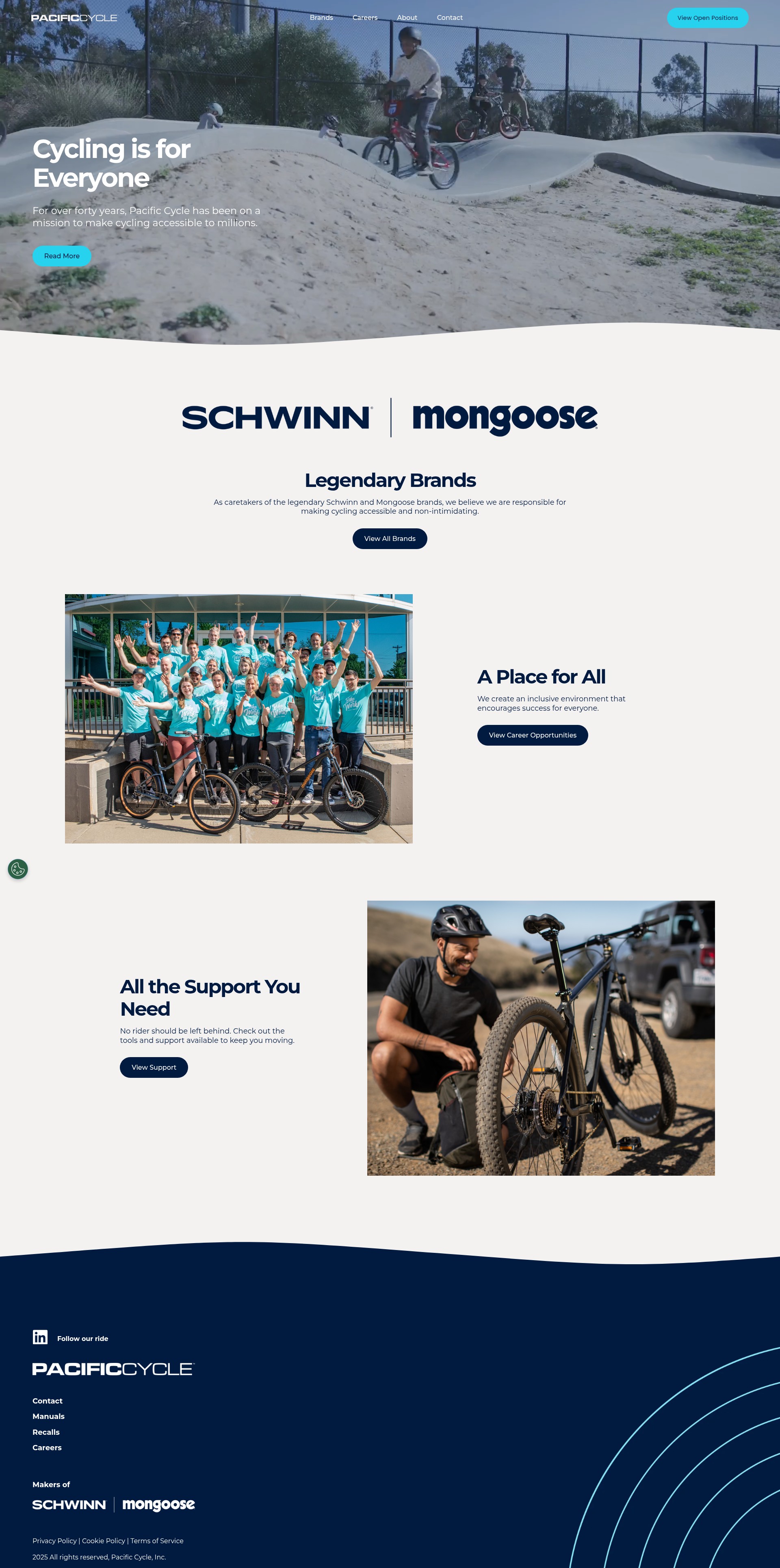 Screenshot of pacific-cycle.com