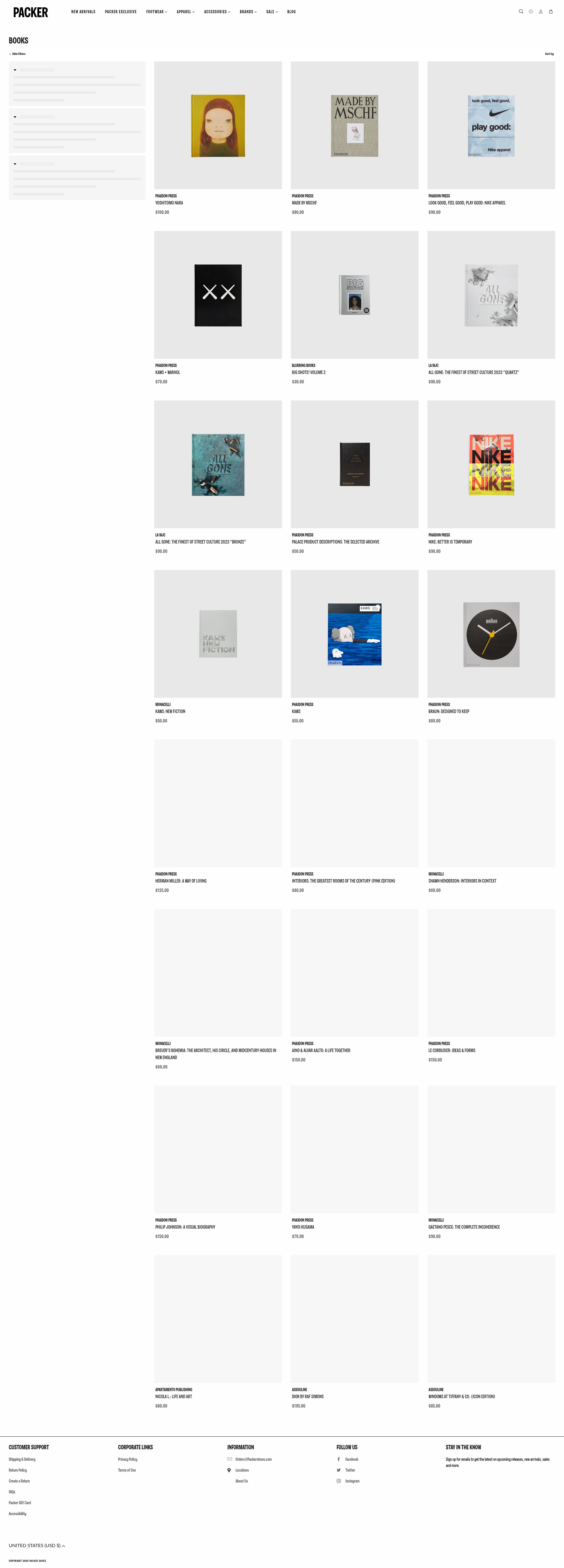 Screenshot of packershoes.com