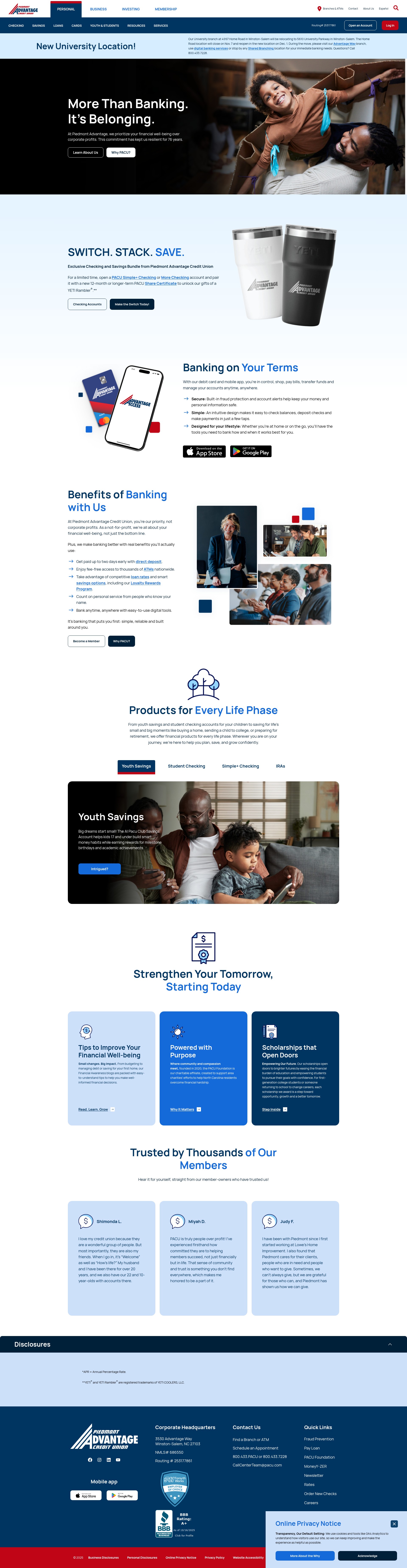 Screenshot of pacu.com