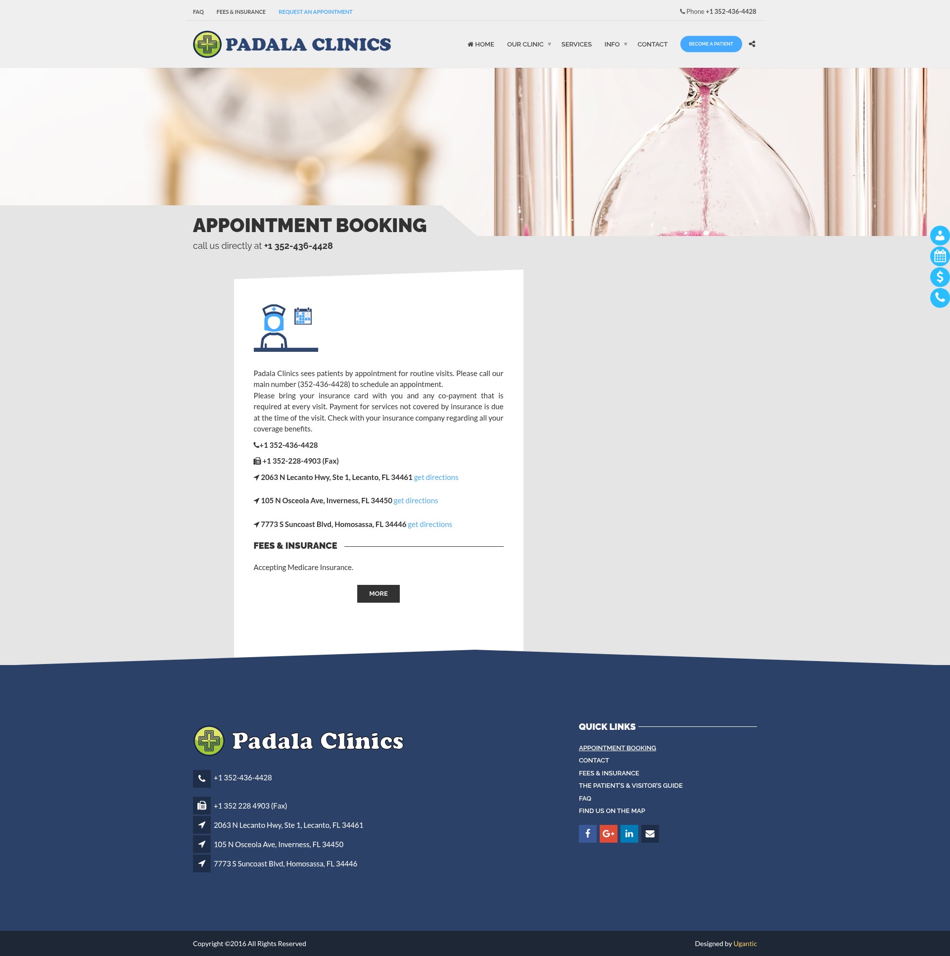 Screenshot of padalaclinics.com