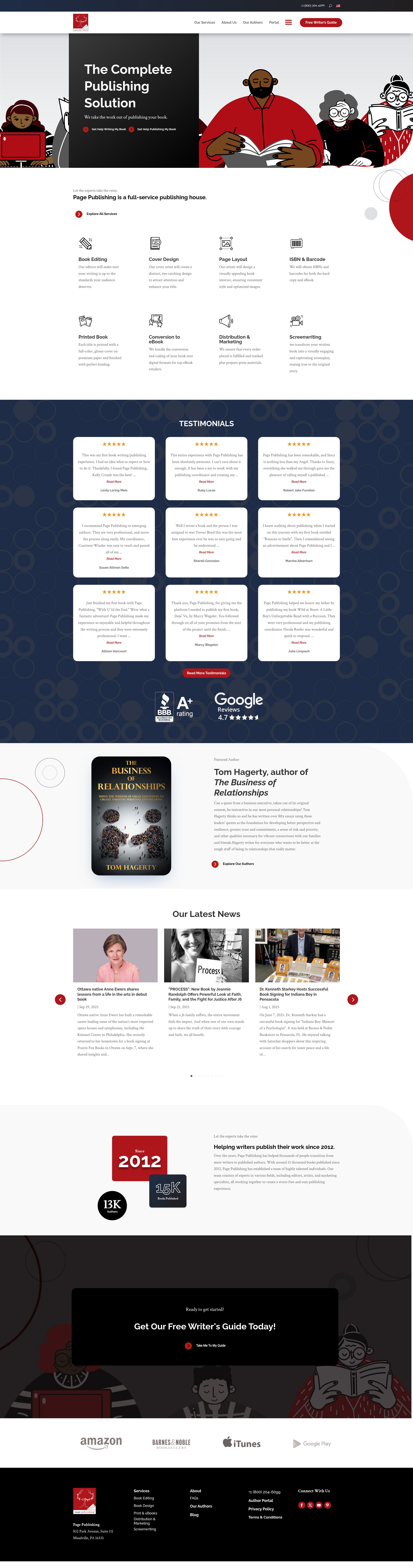 Screenshot of pagepublishing.com