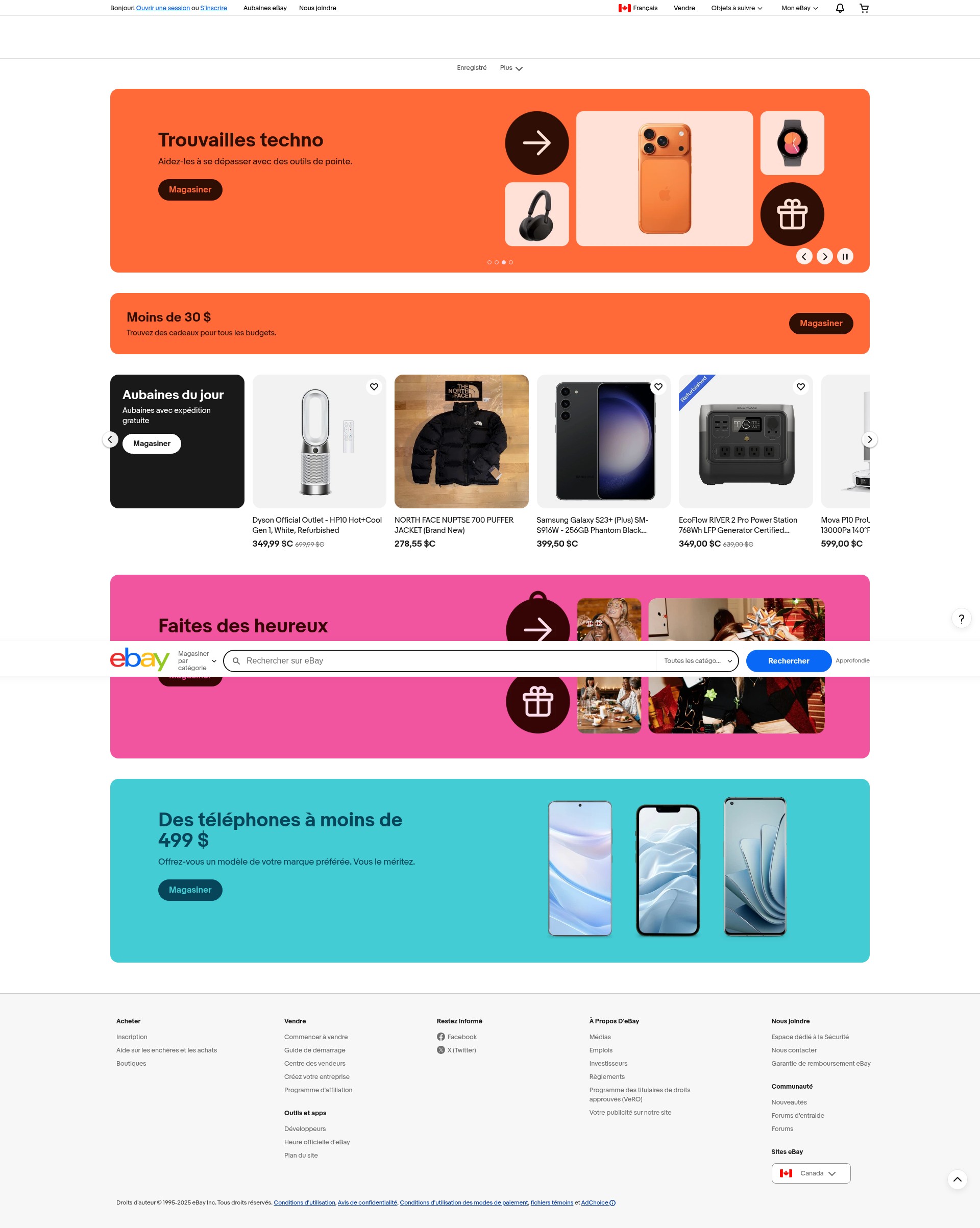 Screenshot of pages.cafr.ebay.ca
