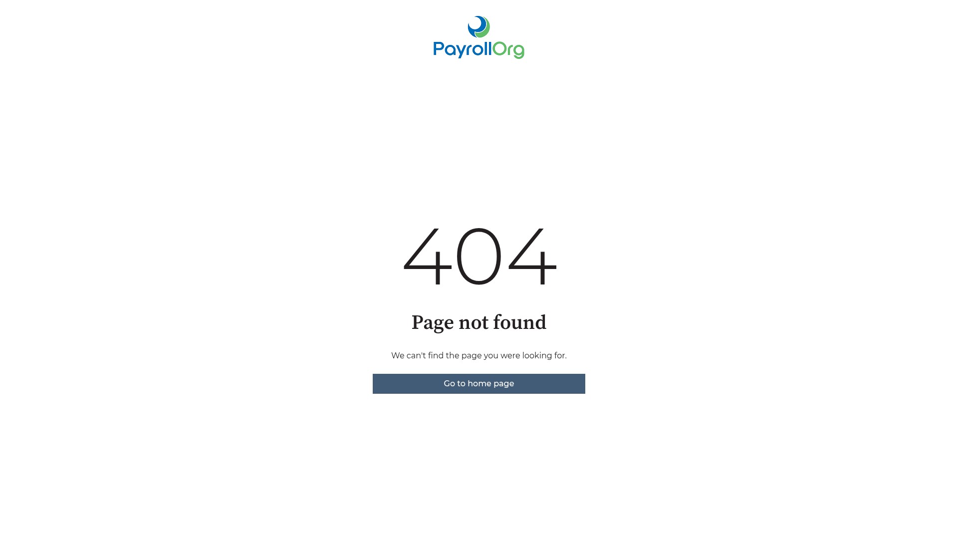 Screenshot of pages.payroll.org