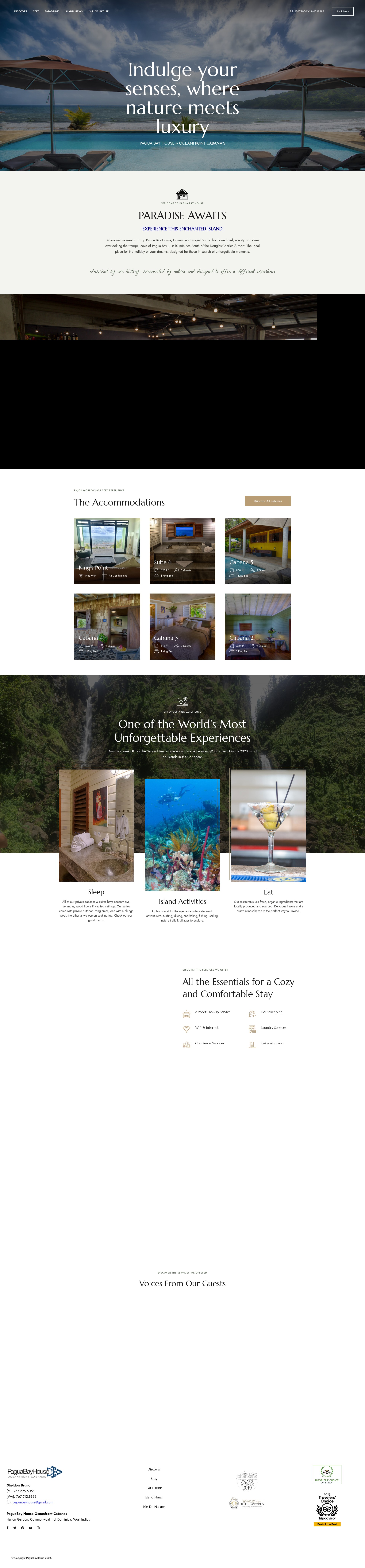 Screenshot of paguabayhouse.com