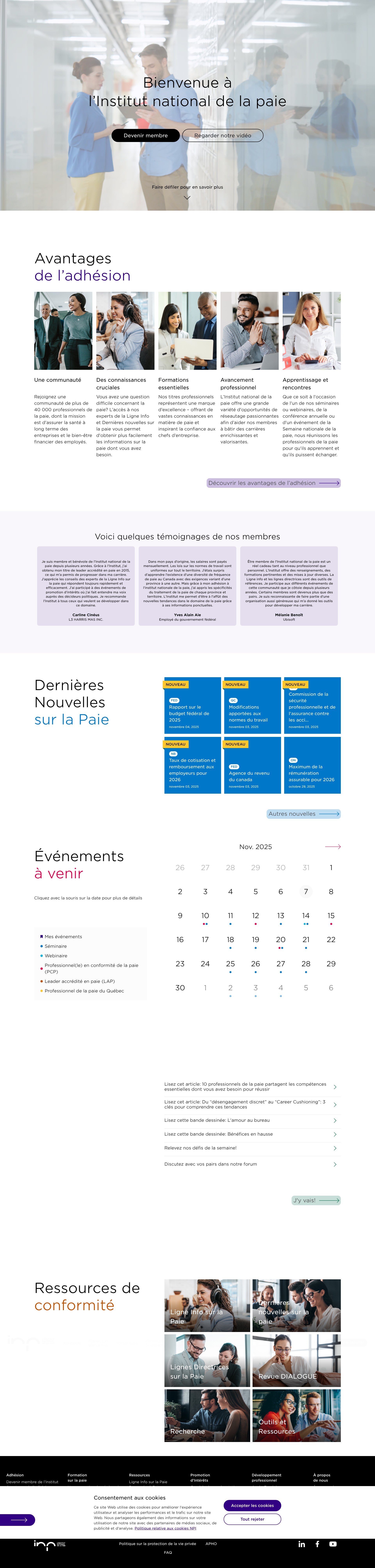 Screenshot of paie.ca