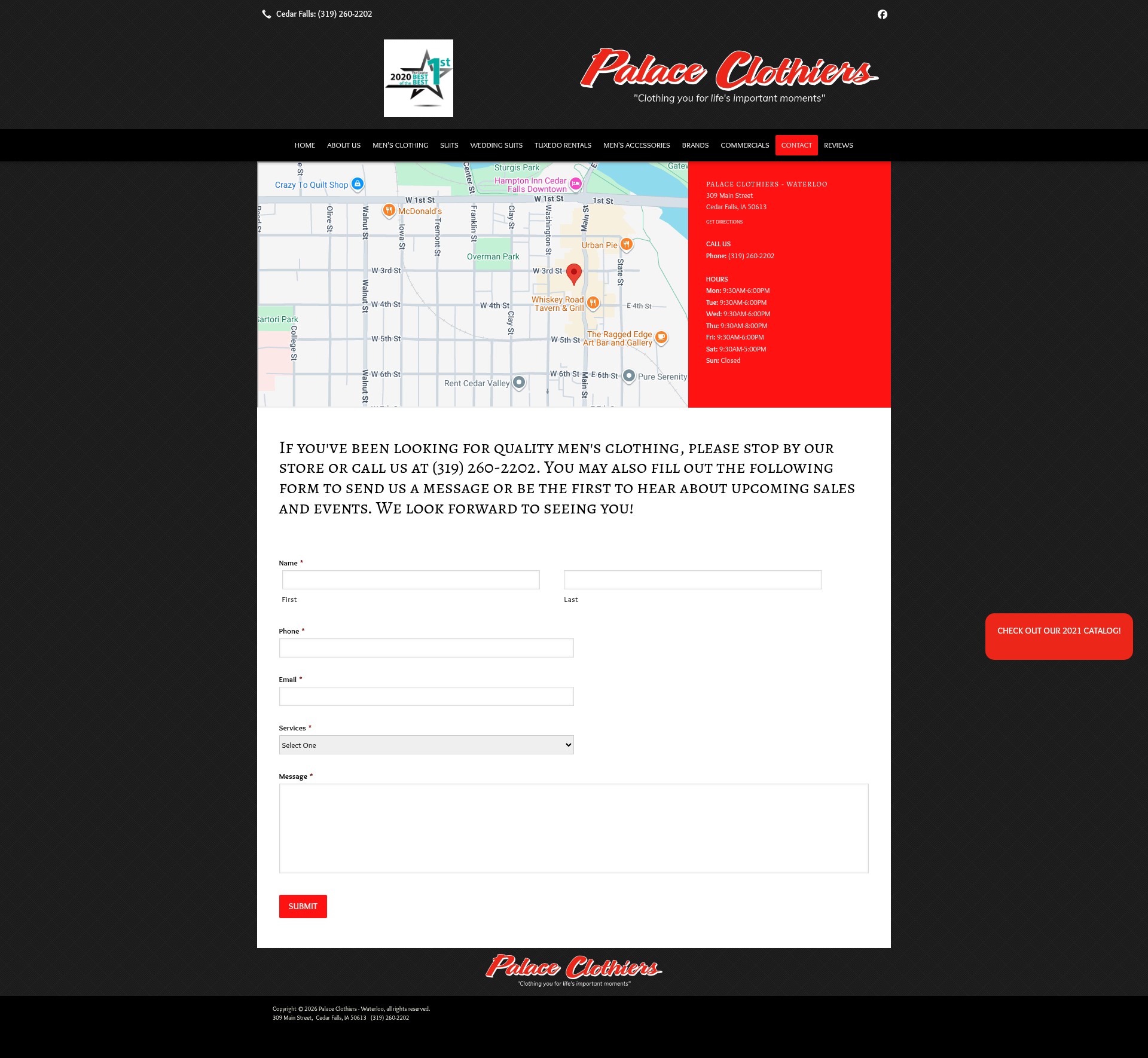 Screenshot of palaceclothiers.co