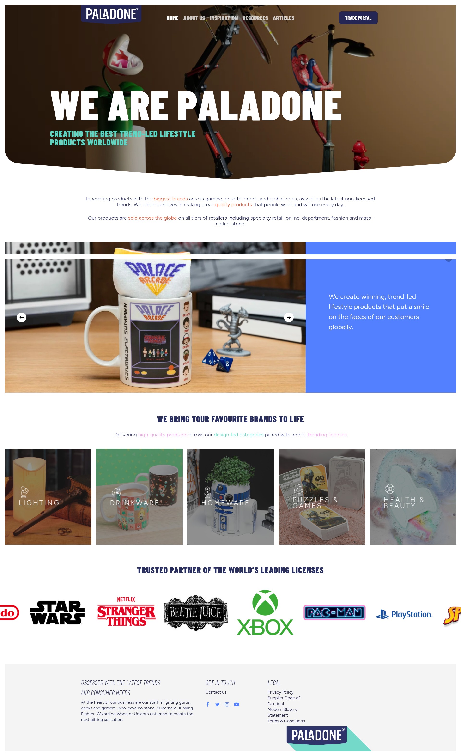 Screenshot of paladone.com