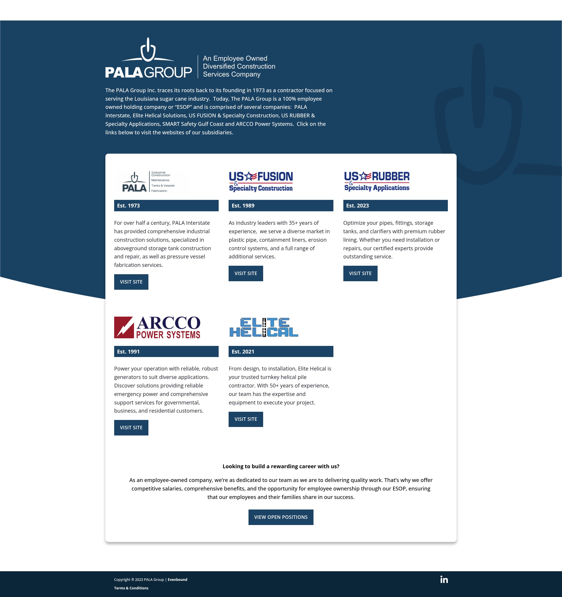 Screenshot of palagroup.com