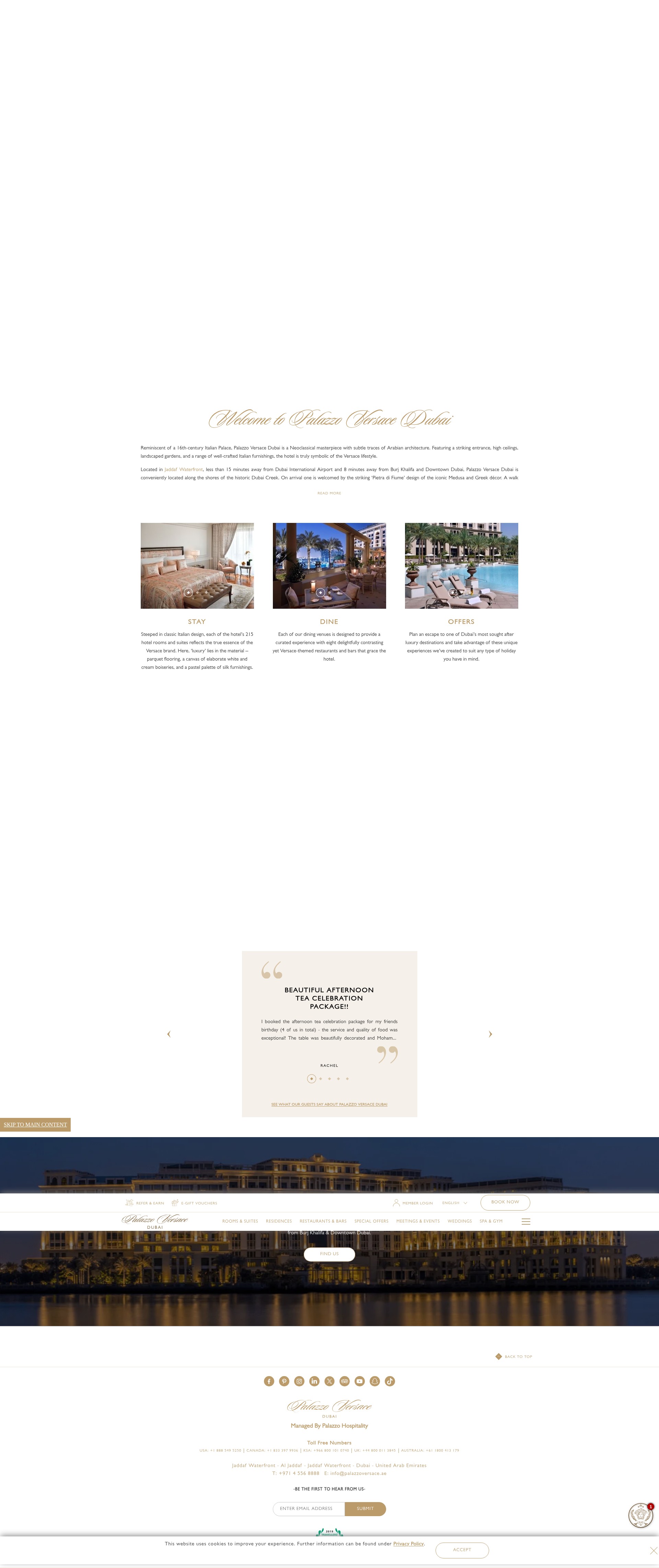 Screenshot of palazzoversace.ae