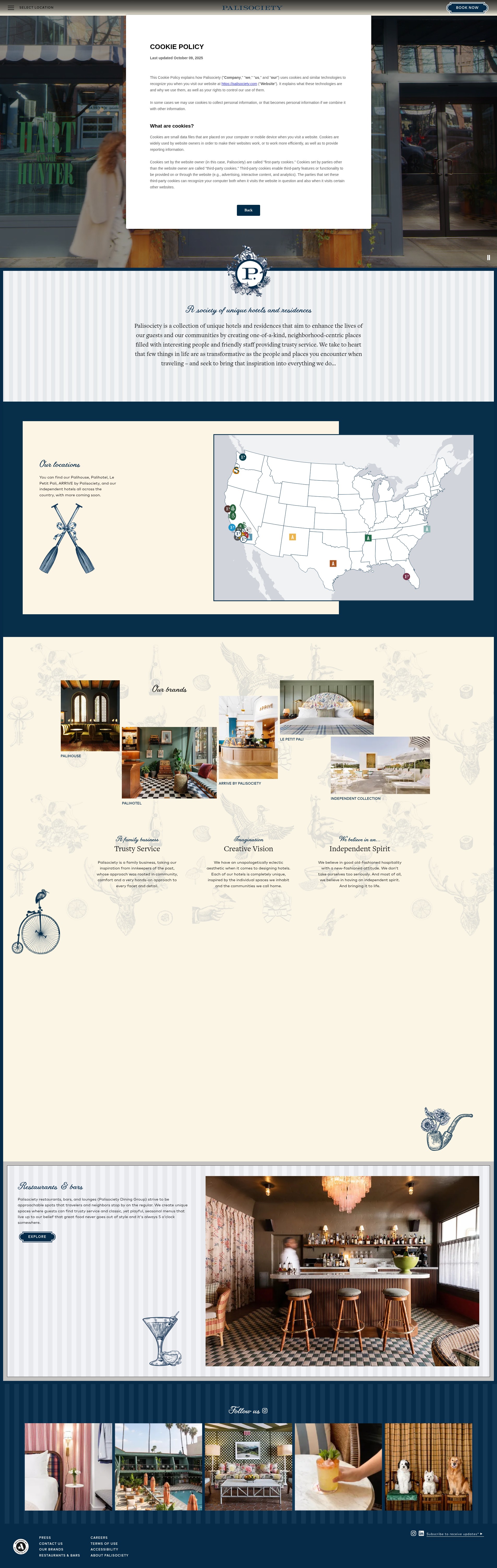 Screenshot of palisociety.com