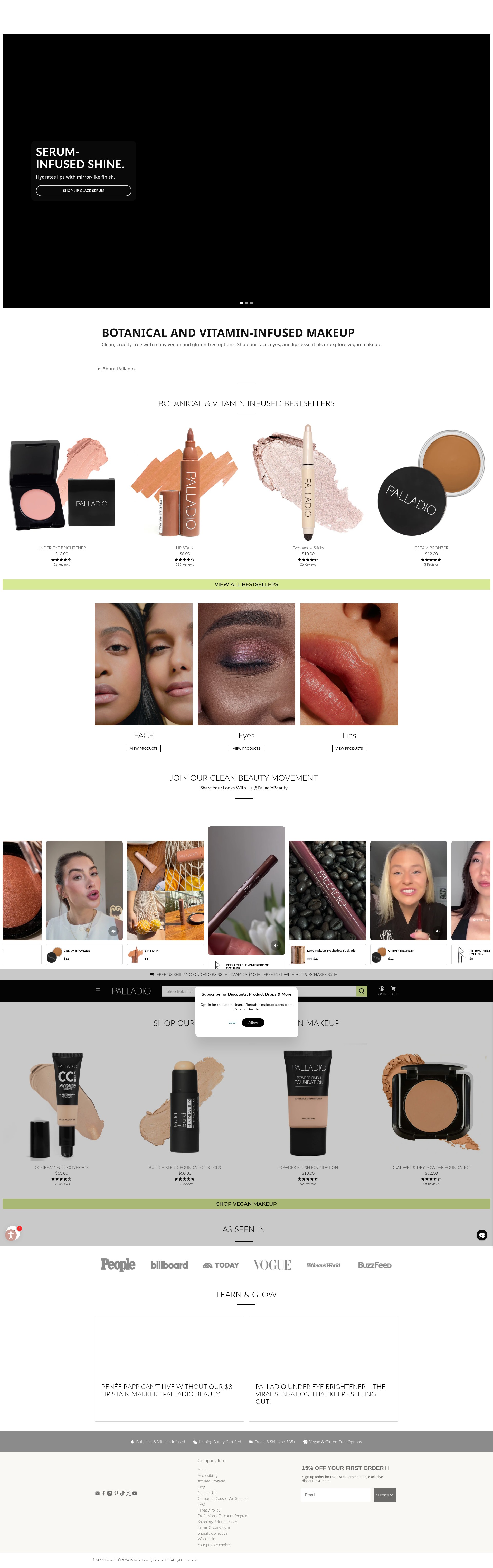 Screenshot of palladio.myshopify.com