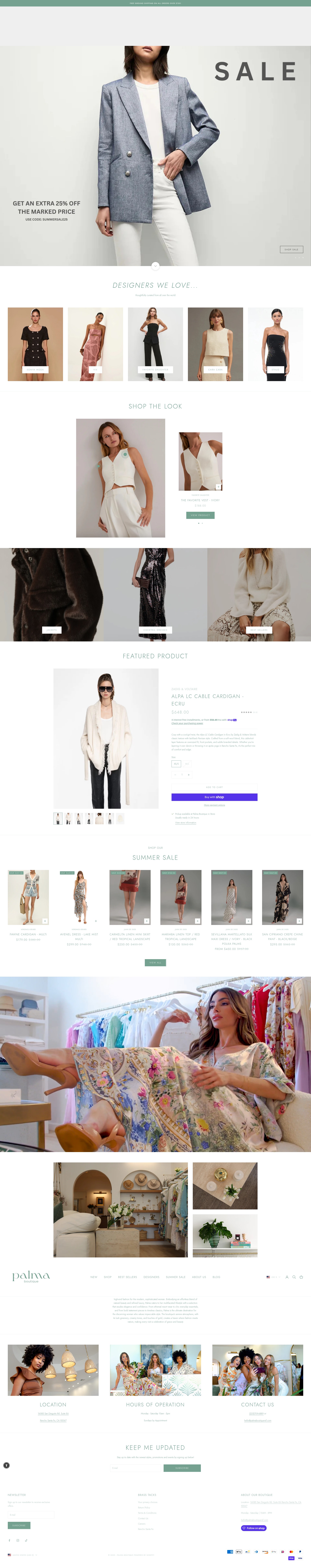 Screenshot of palmaboutiquersf.com