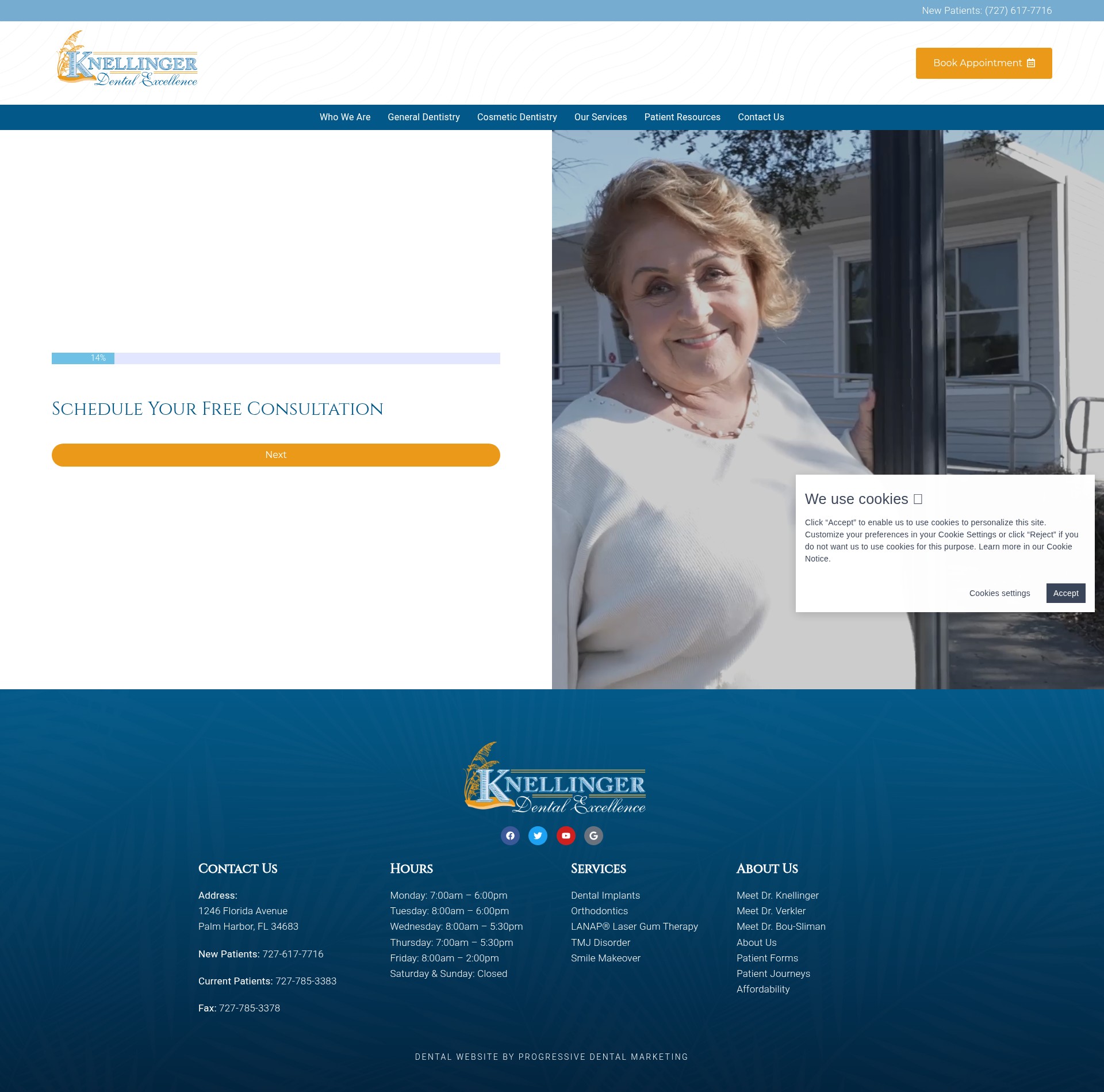 Screenshot of palmharbordentistry.com