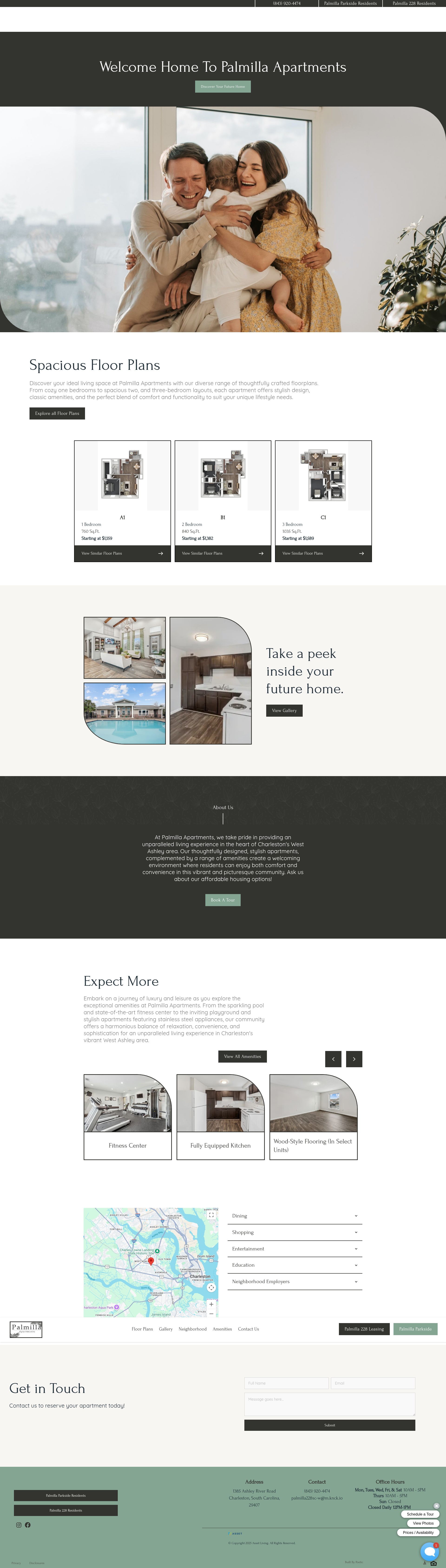 Screenshot of palmillaapts.com