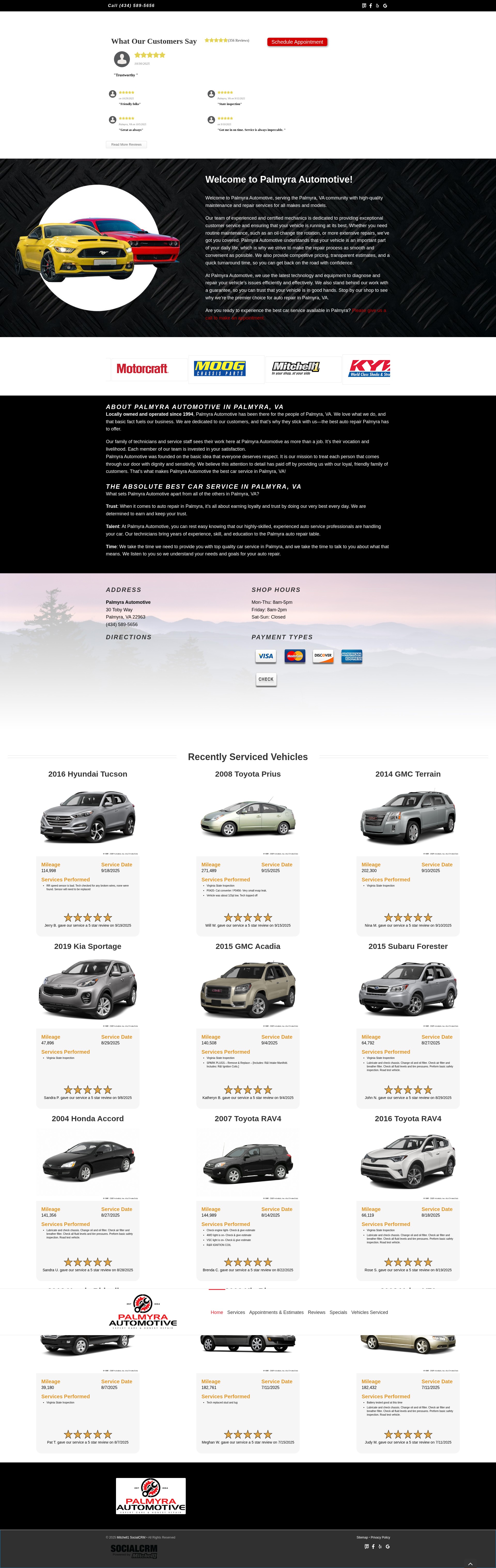 Screenshot of palmyraautomotive.com