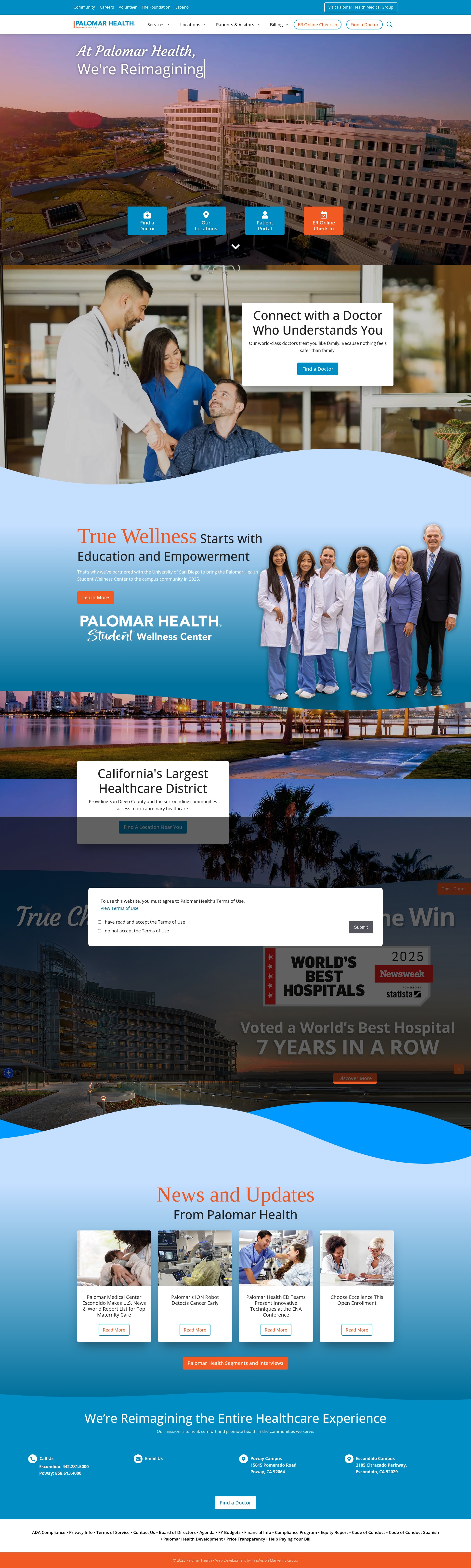 Screenshot of palomarhealth.org