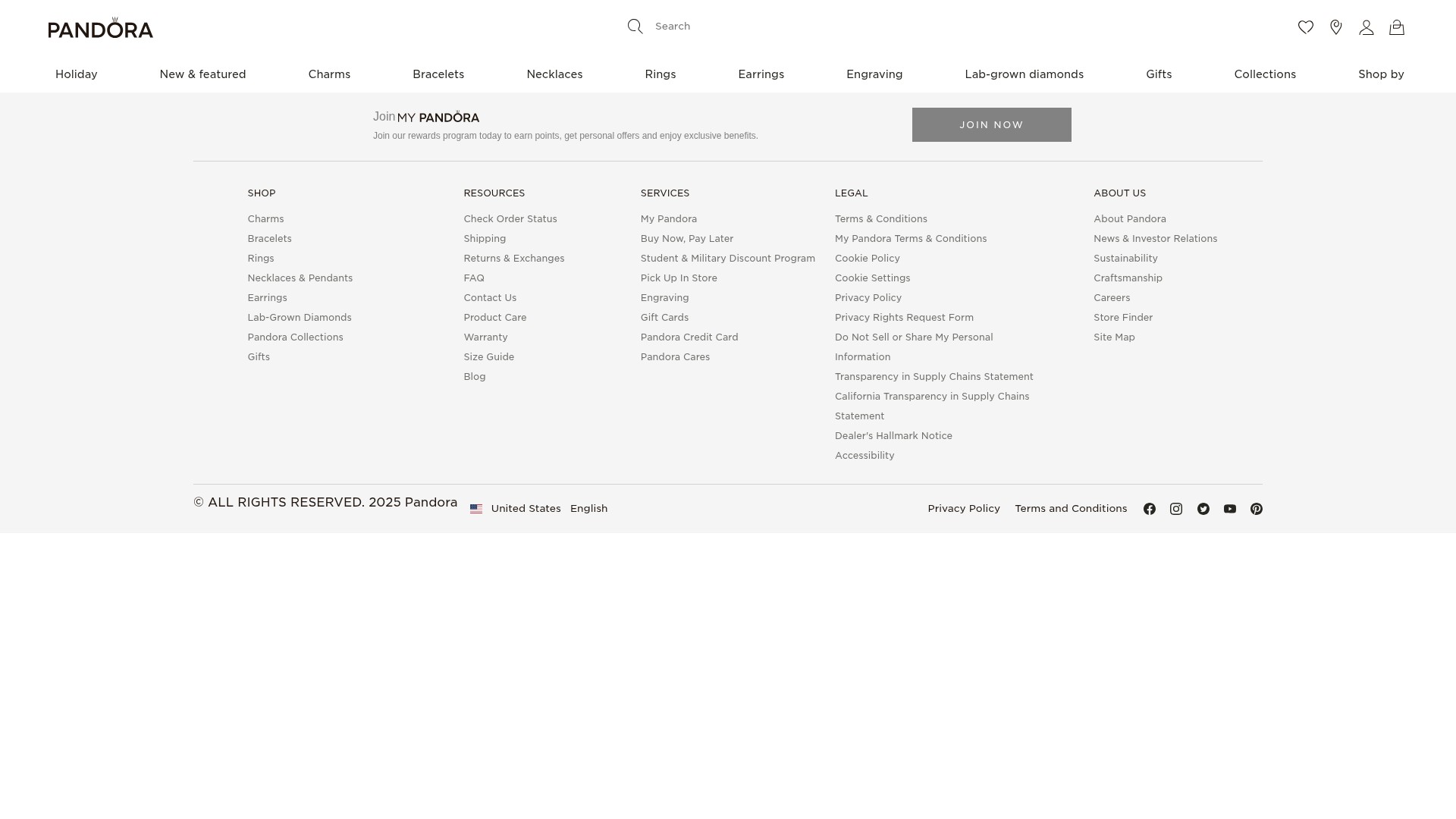 Screenshot of pandora.net