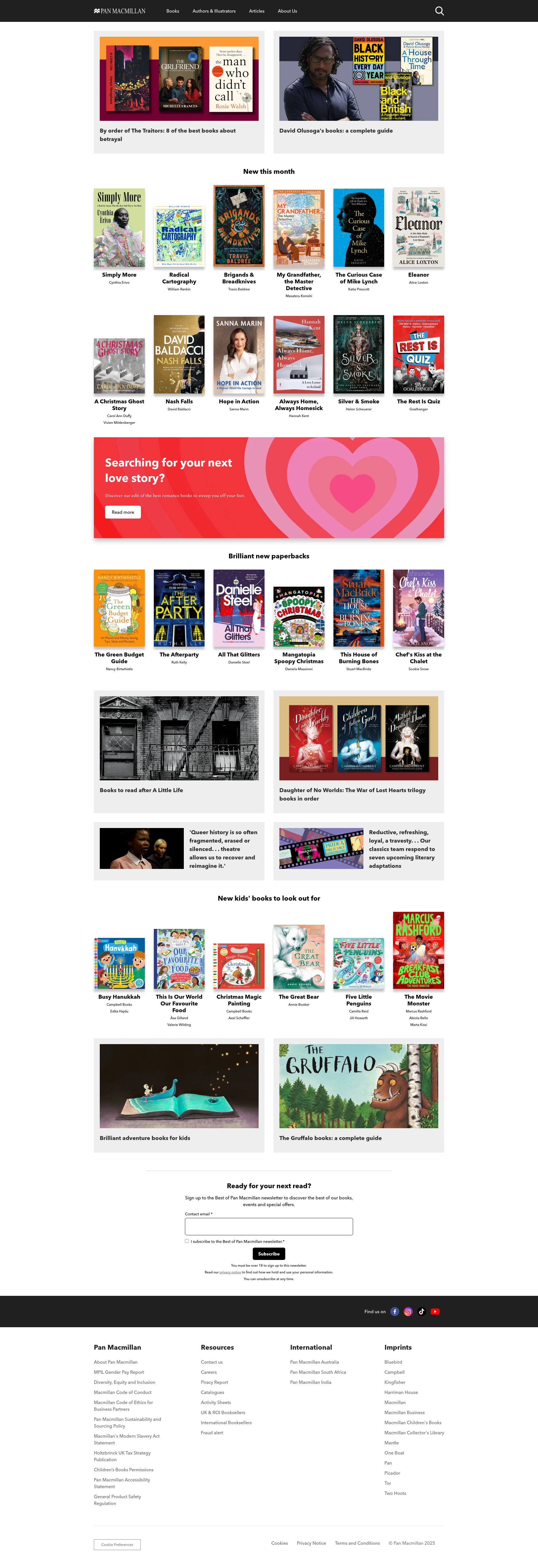 Screenshot of panmacmillan.com