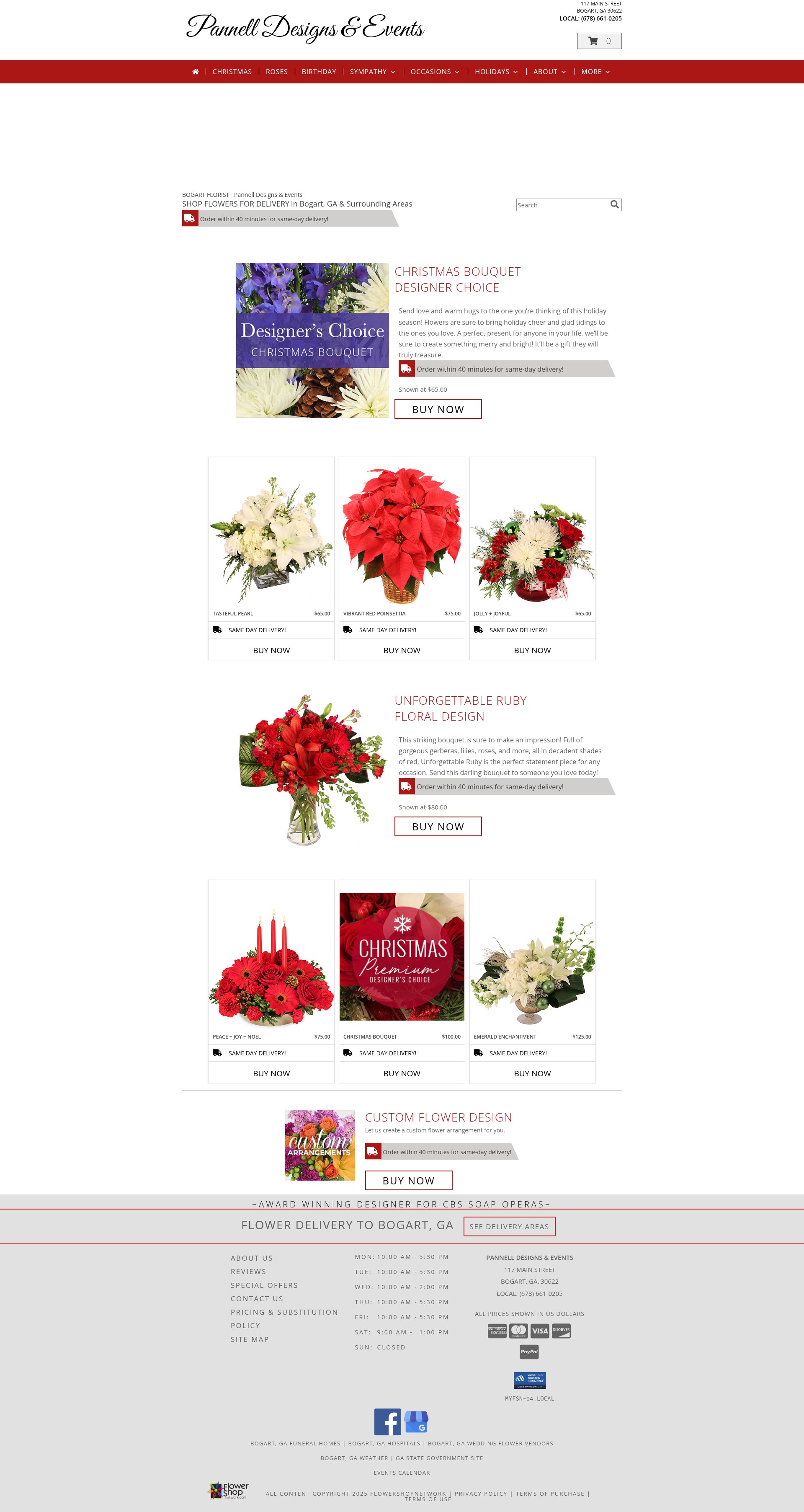 Screenshot of pannelldesignsandevents.com