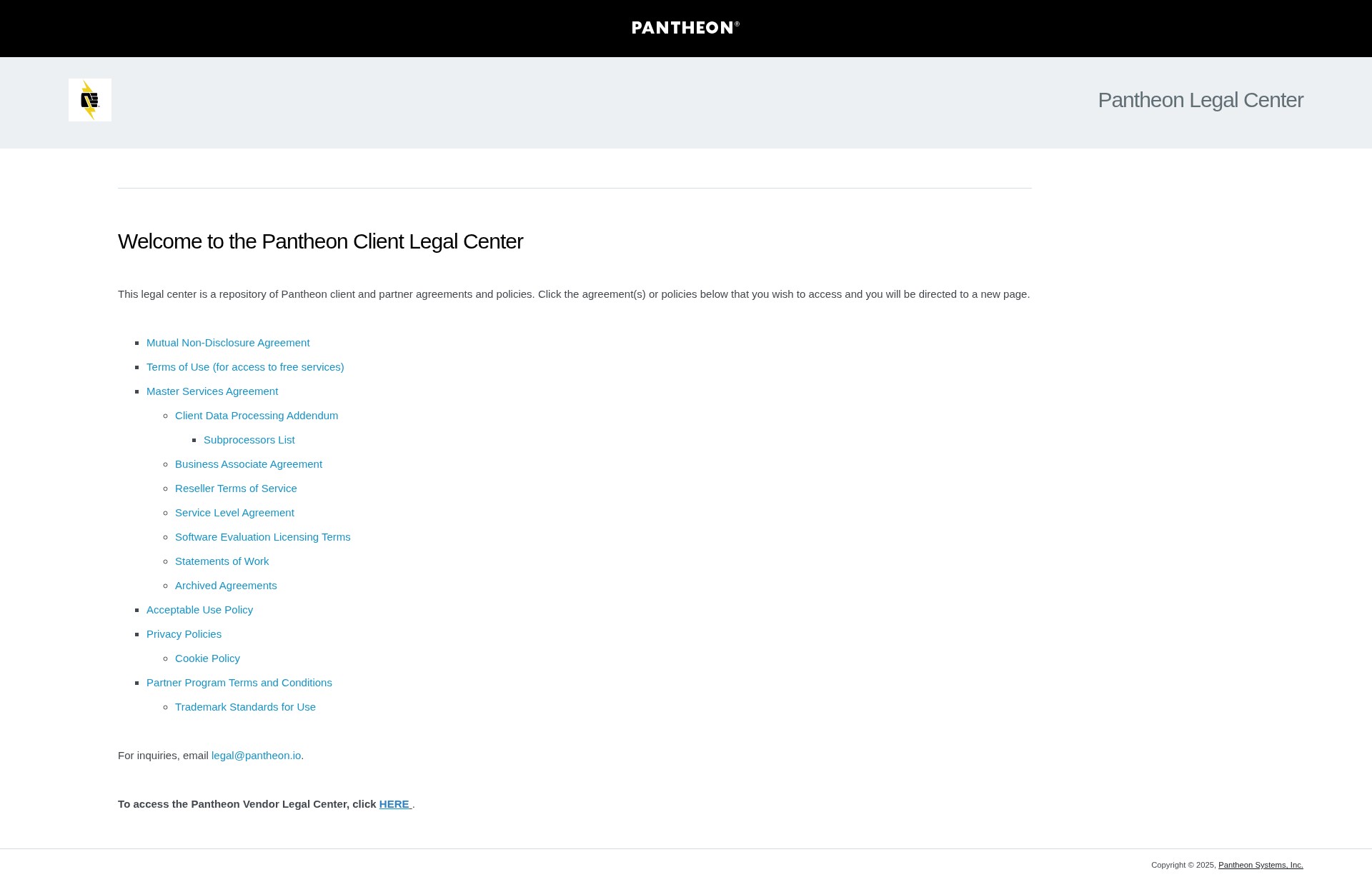 Screenshot of pantheon.io