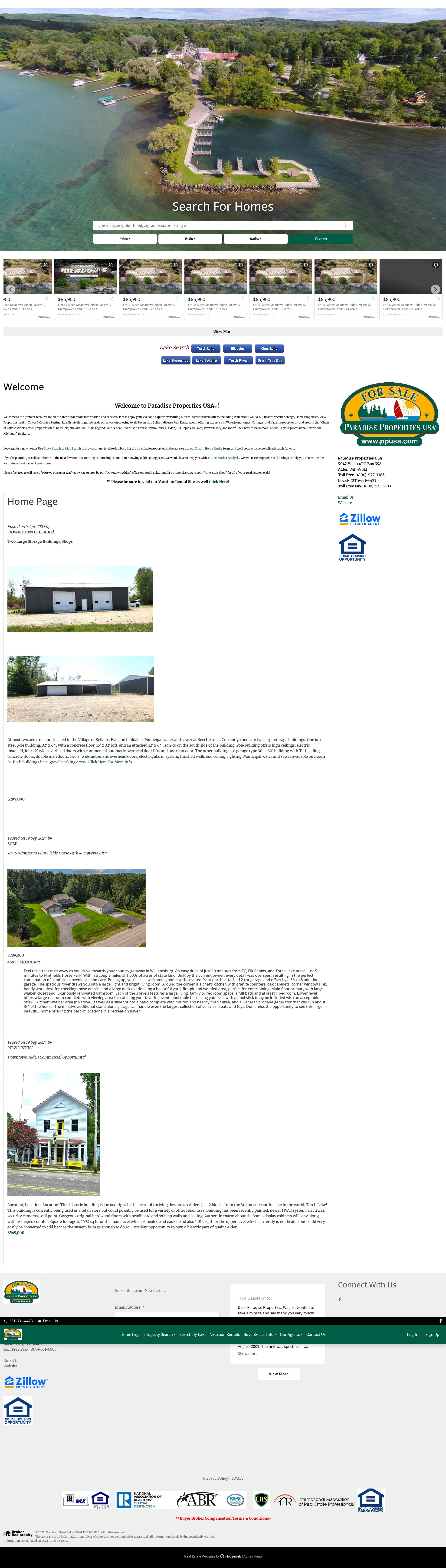 Screenshot of paradisepropertiesusa.com