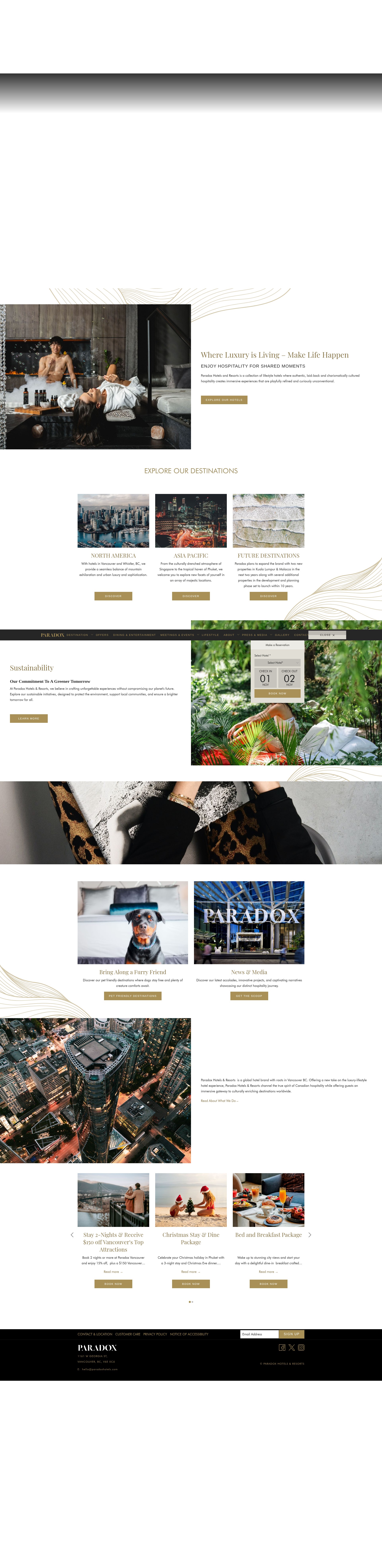 Screenshot of paradoxhotels.com