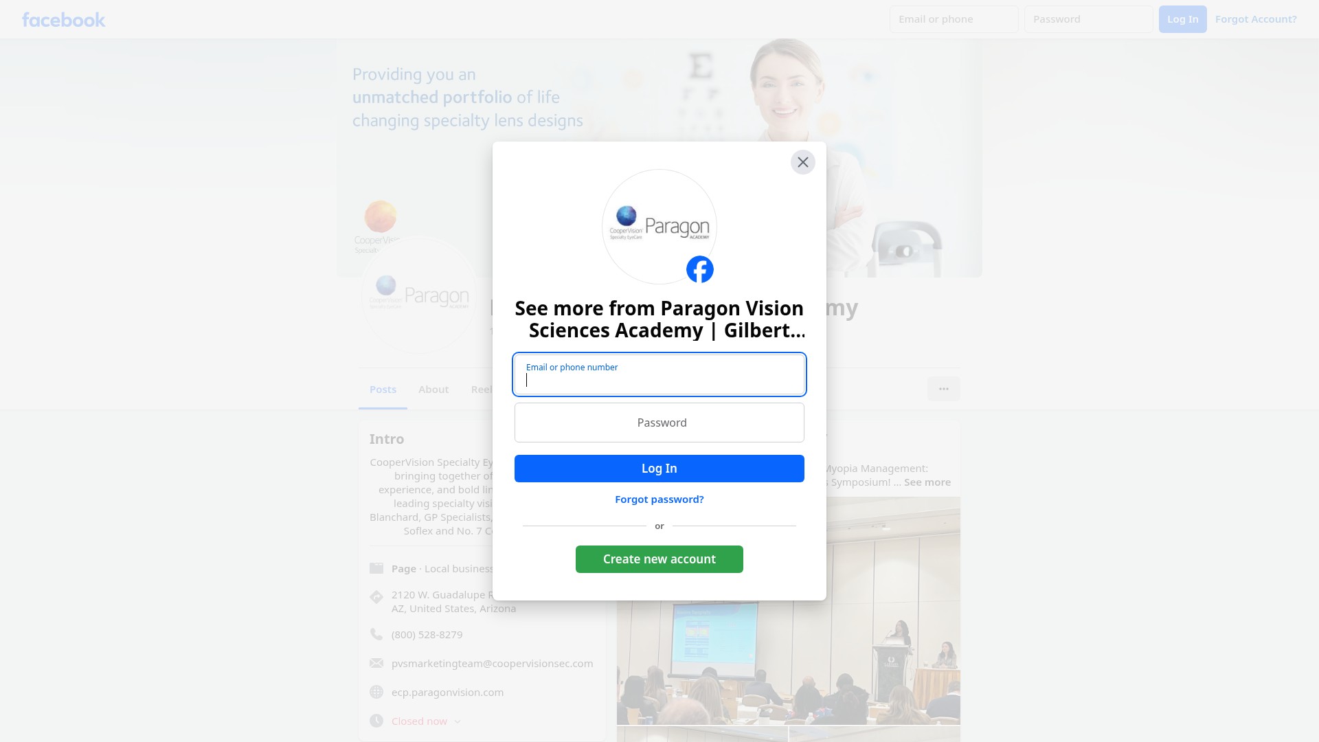 Screenshot of paragonvision.com