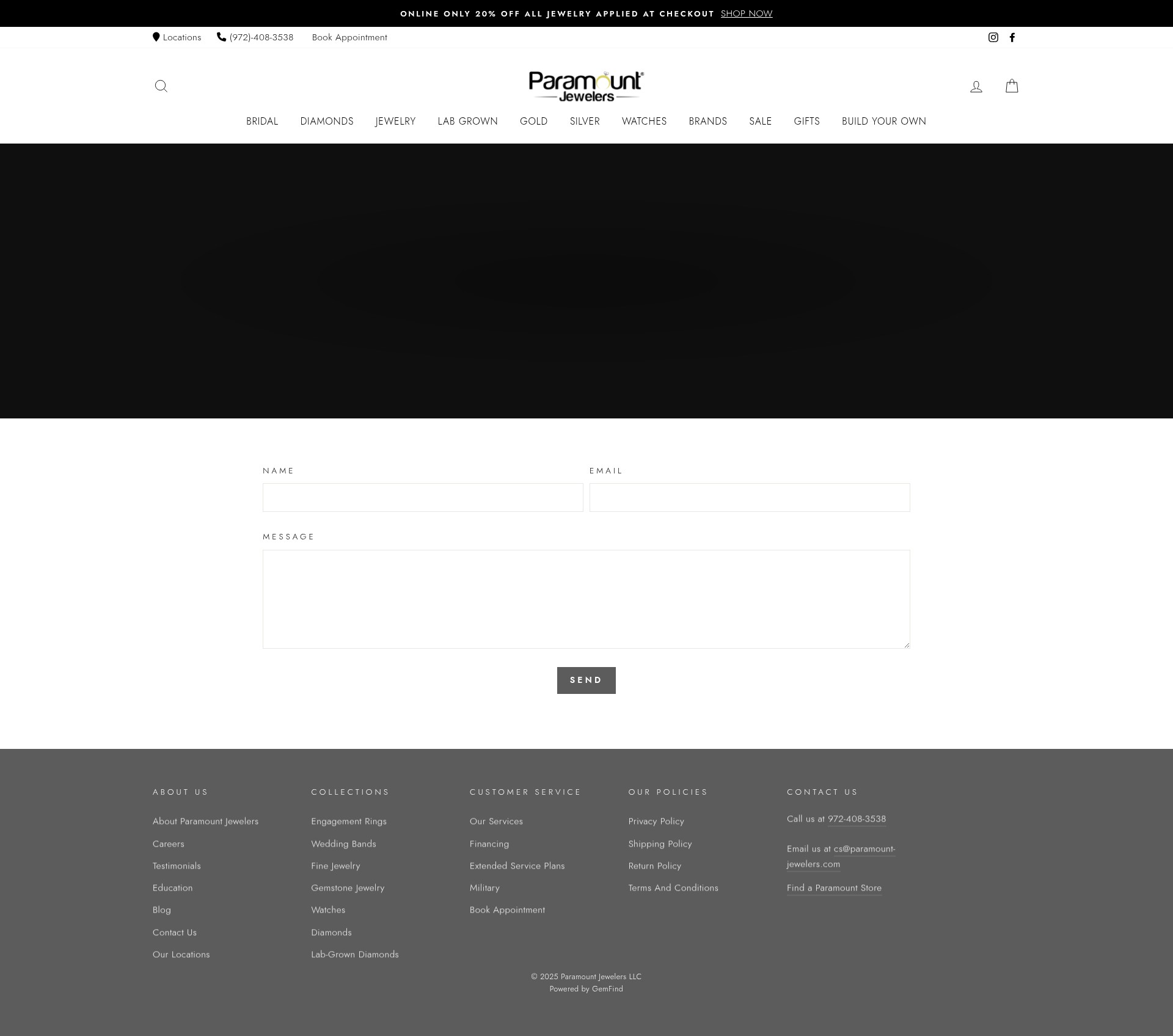 Screenshot of paramount-jewelers.com