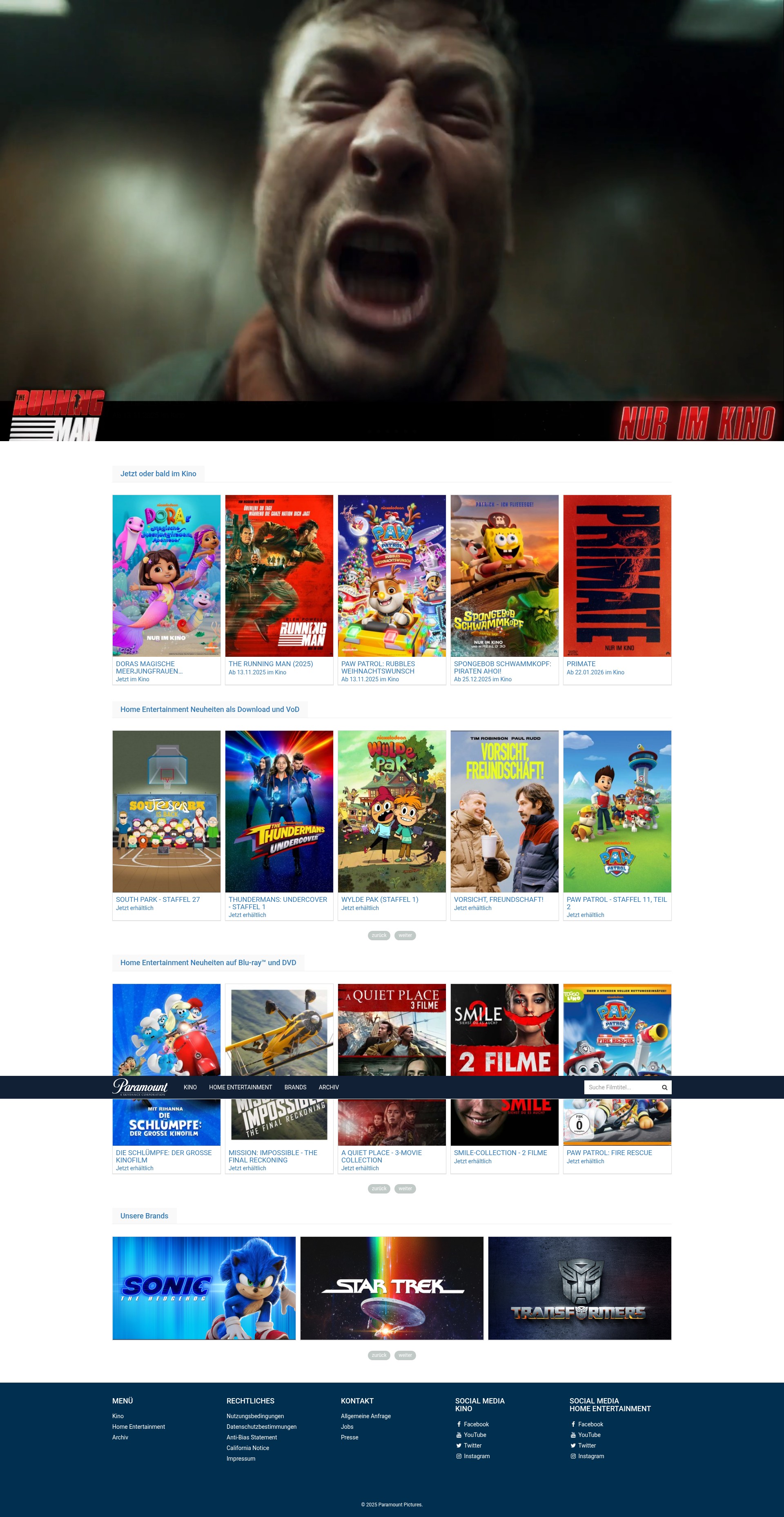 Screenshot of paramount.de