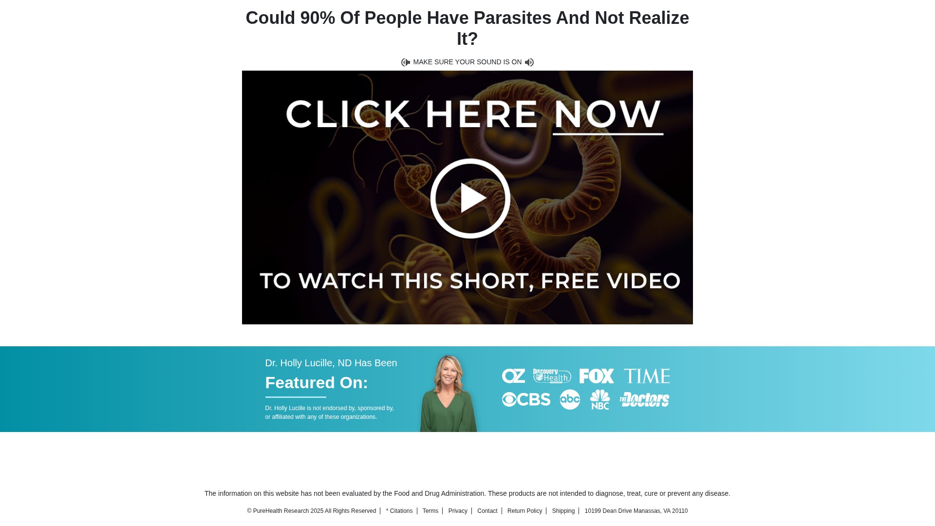 Screenshot of parasitesnomore.com