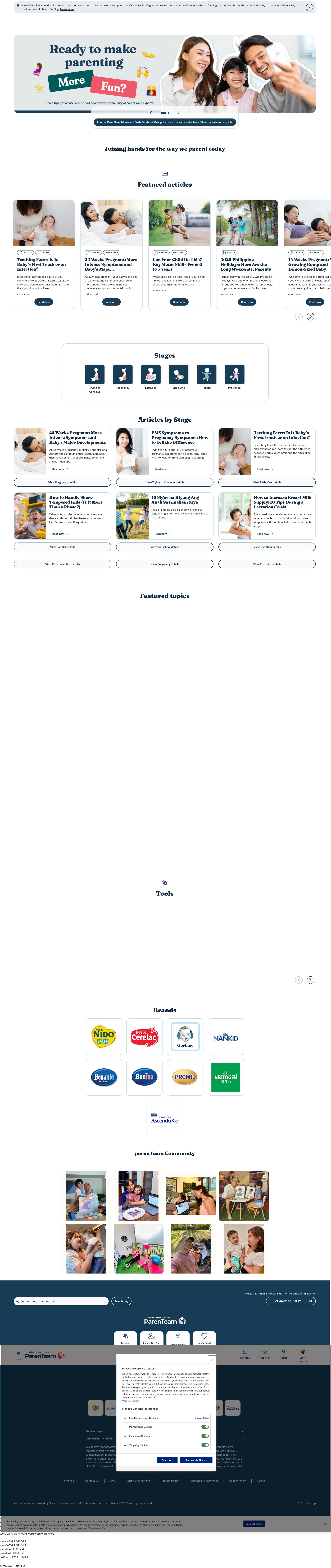 Screenshot of parenteam.com.ph